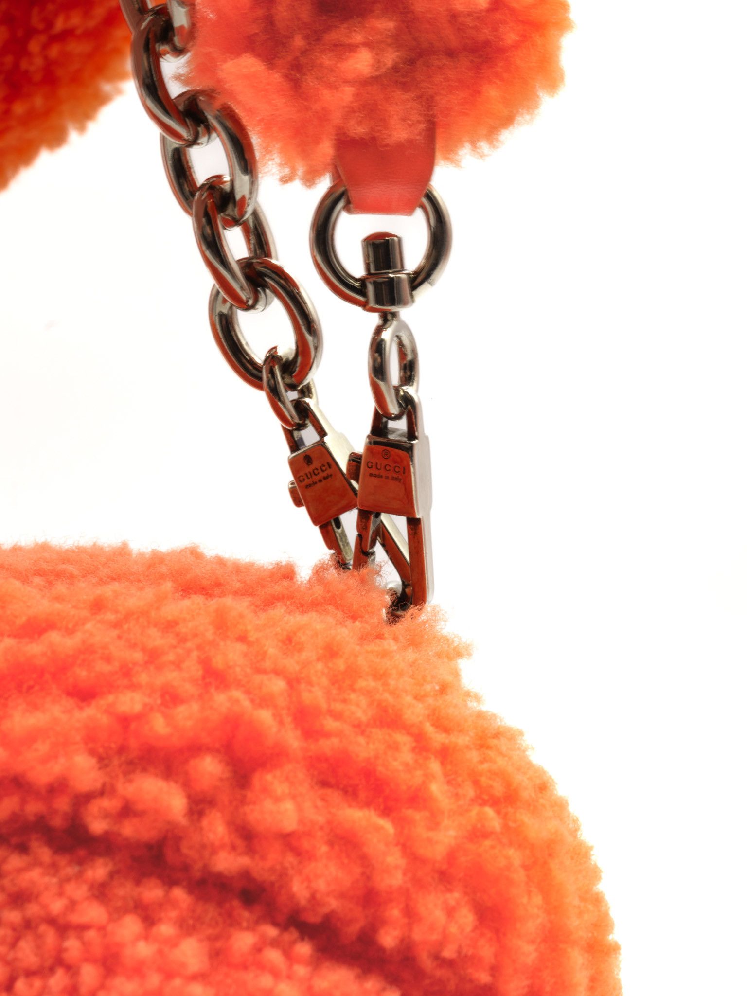 Gucci Gucci Horsebit Chain Bag in Orange Merino Wool Size ONE SIZE - 7 Thumbnail