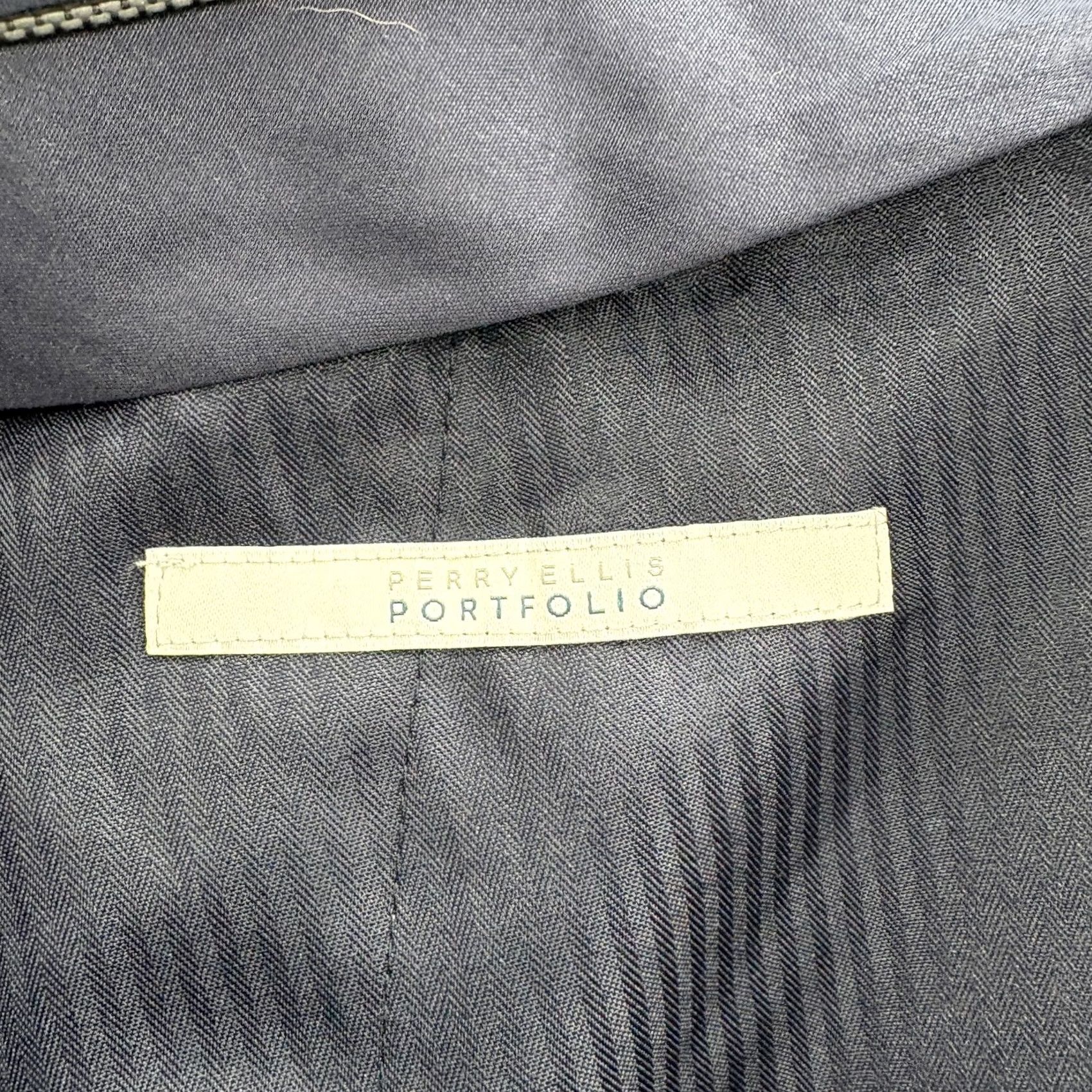 Perry Ellis Perry Ellis Portfolio Dress Pants Mens 40x30 Navy Slim Fit Stretch Workwear NWT Size US 40 / EU 56 - 5 Thumbnail