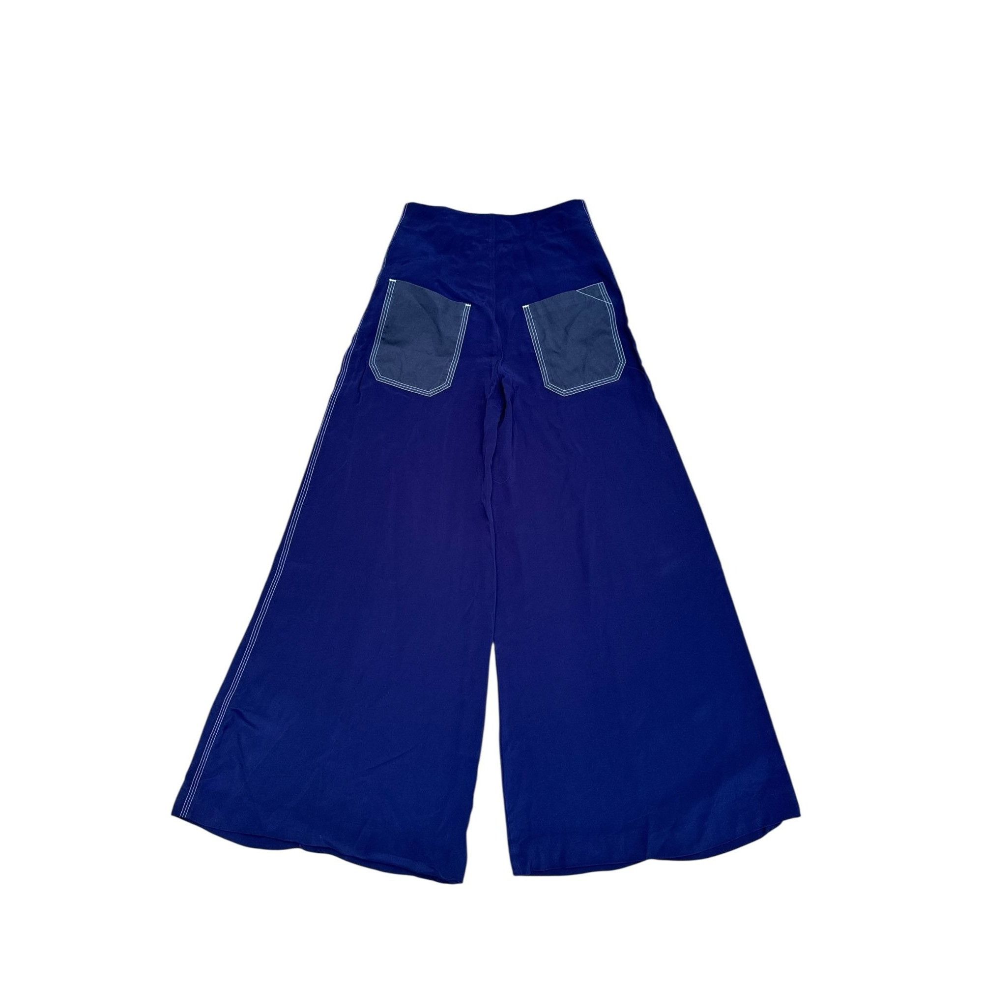 Celine SS 2015 Wide Navy Pants Size 26" / US 2 / IT 38 - 6 Thumbnail