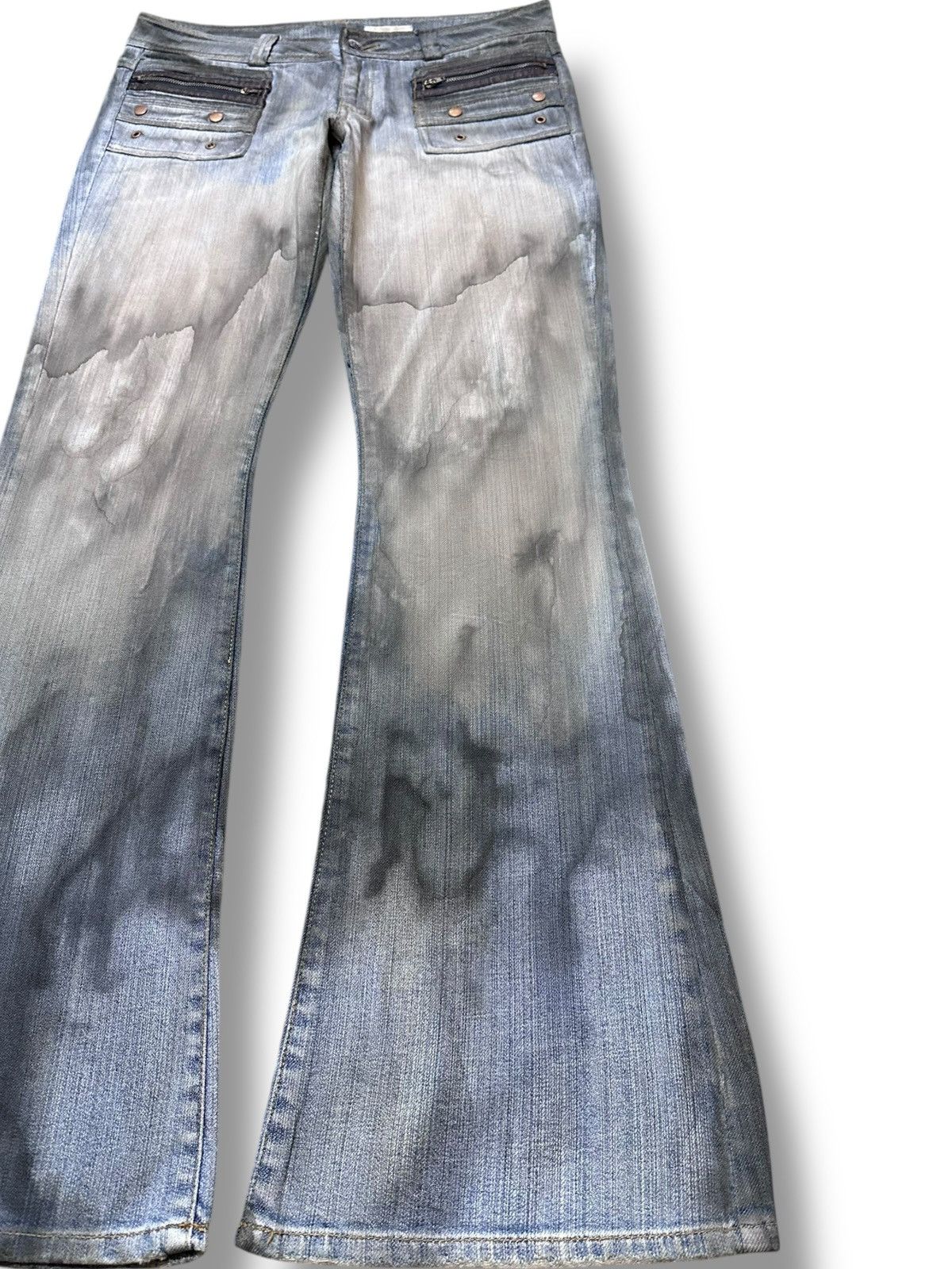 Japanese Brand Vintage Pozzyrap Flare Bootcut Ignite Flame Bush Pants Denim Size US 32 / EU 48 - 6 Thumbnail