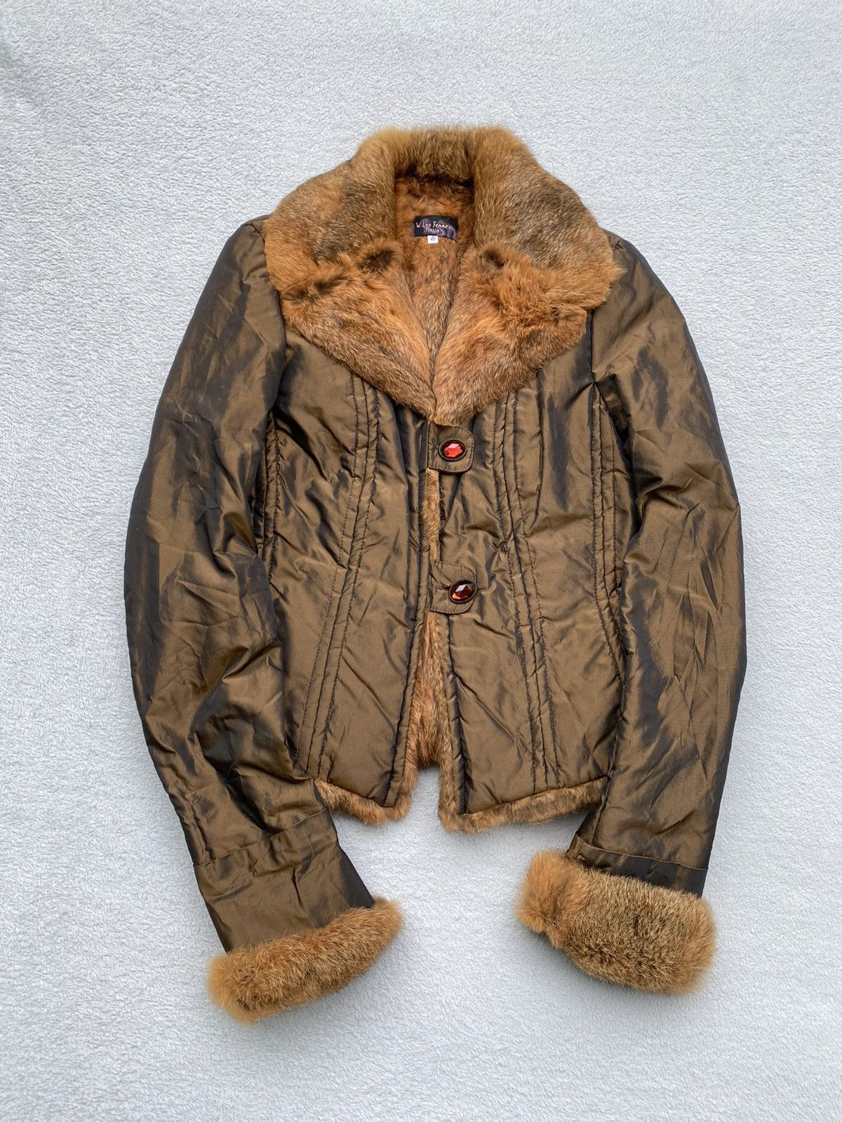 MR & MRS ITALY W Les Femme- Fur Aviator Jacket Size M / US 6-8 / IT 42-44 - 1 Thumbnail