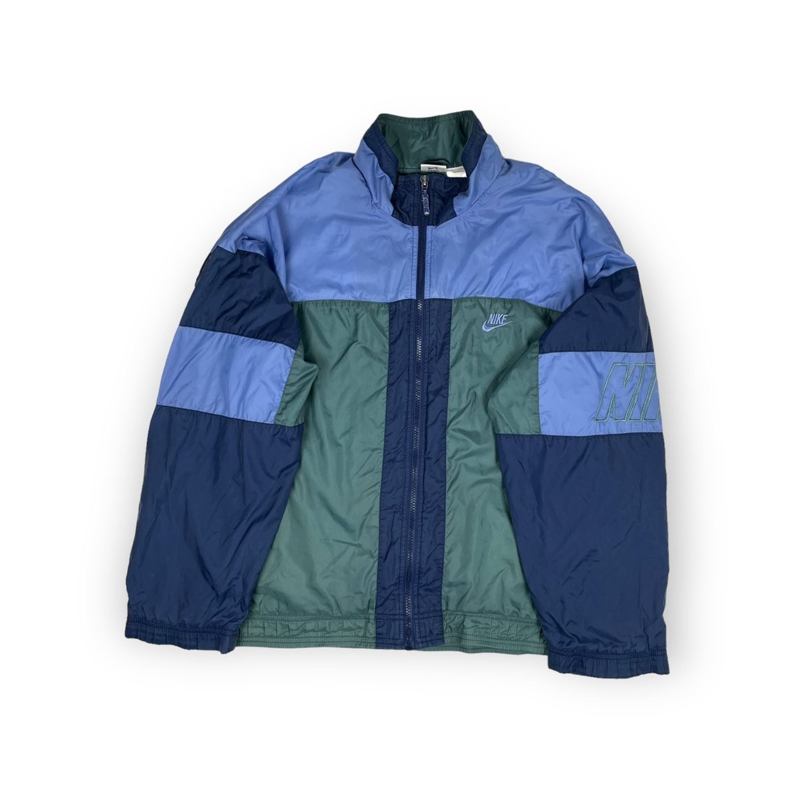 Nike × Vintage Vintage Nike 90s Windbreaker Jacket Size M Navy/purple Size US M / EU 48-50 / 2 - 2 Thumbnail