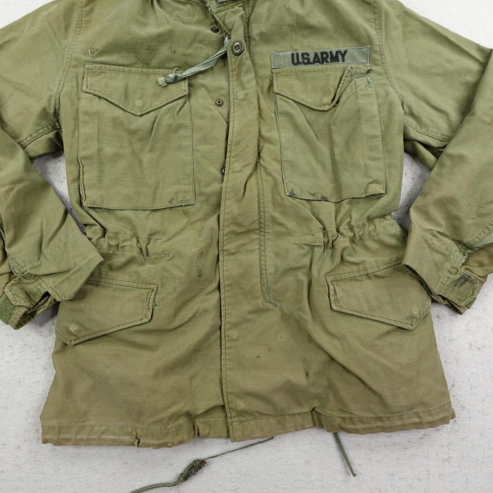 Vintage VINTAGE Rolane Sportswear US Army Jacket Mens Small Green Military Coat OG-107 60s Casual Workwear Size US 29 - 4 Thumbnail