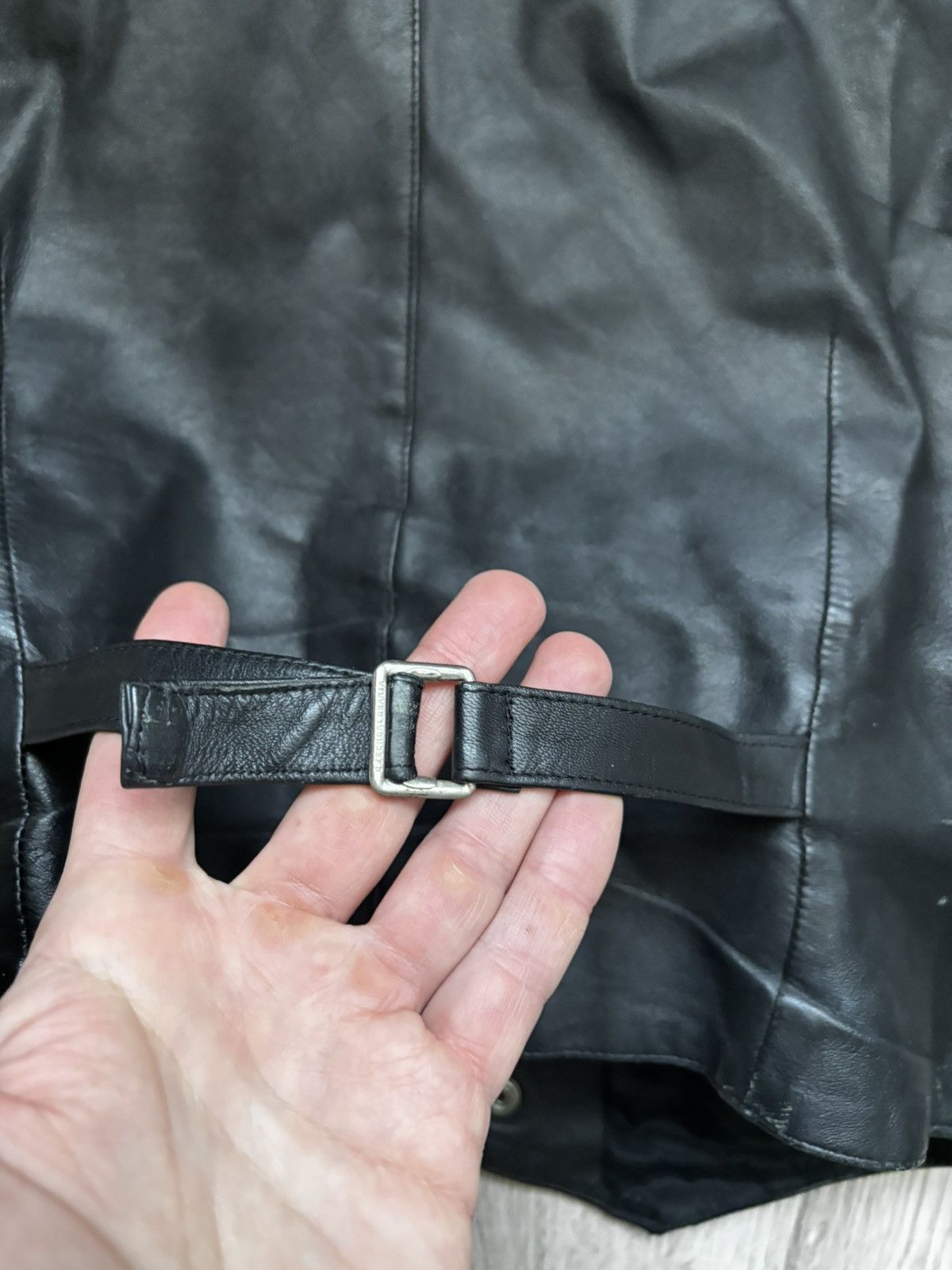 Hugo Boss Rare Hugo Boss Double-Breasted Leather Vest Czechoslovakia Size 38R - 13 Thumbnail