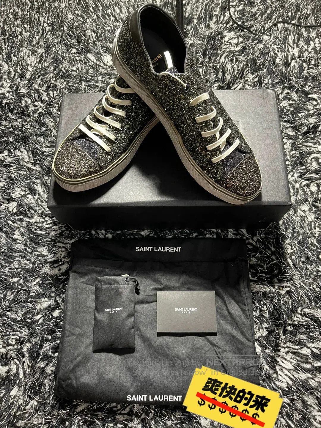 Yves Saint Laurent saint laurent glitter low. Size US 8 / EU 41 - 1 Thumbnail
