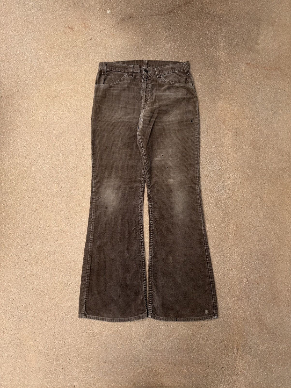Levi's Vtg 70’s Levi’s 646 Flare Faded Brown Corduroy Pants 32x31 Size US 32 / EU 48 - 1 Thumbnail