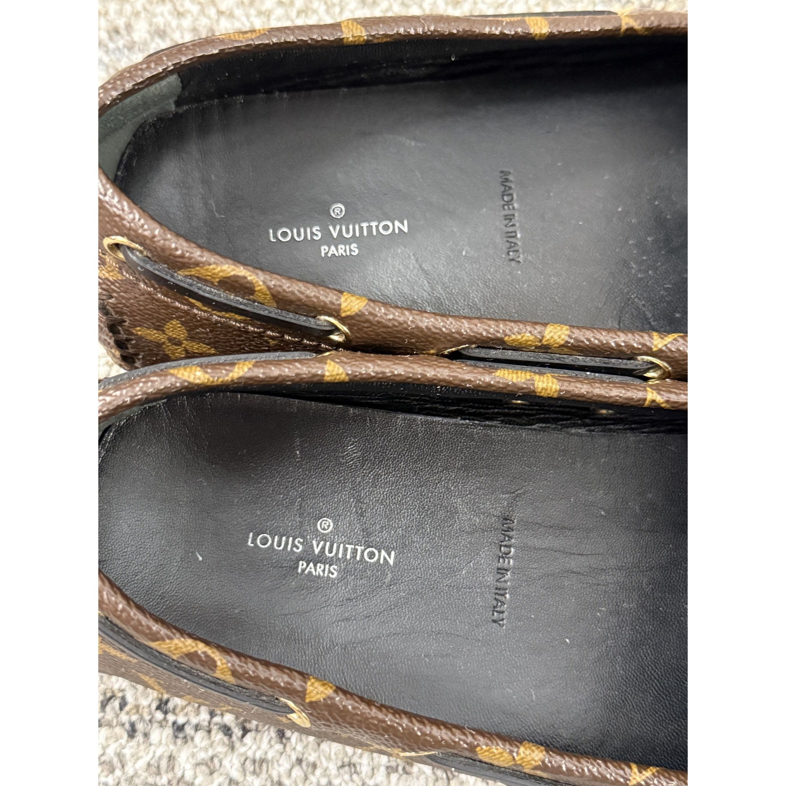 Louis Vuitton Louis Vuitton Monogram Leather Loafers With Gold-Tone Accent Size US 9 / IT 39 - 4 Thumbnail