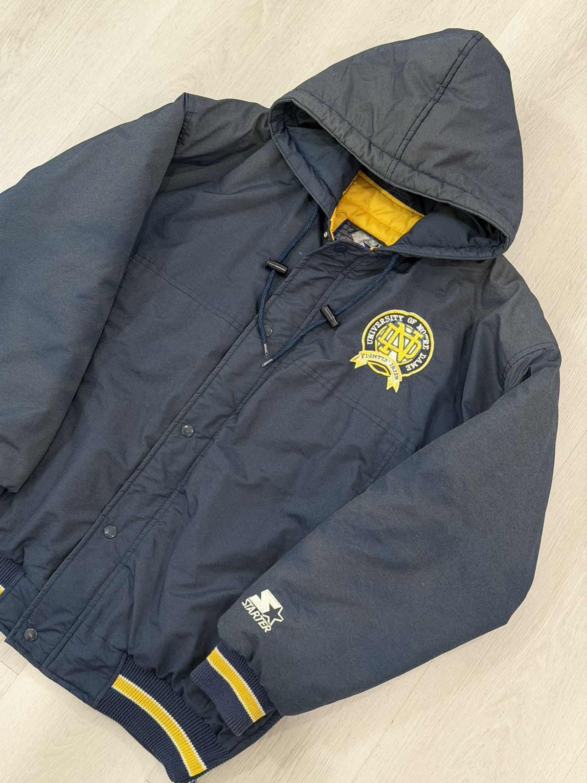 Starter Vintage 90s Notre Dame Fighting Irish Starter Puffer Jacket Size US M / EU 48-50 / 2 - 4 Thumbnail