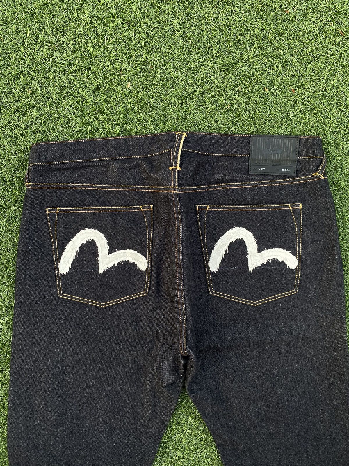 Evisu EVISU KURO JEANS WHITE SEA GULLS WITH GOLD SELVEDGE Size US 38 / EU 54 - 3 Thumbnail