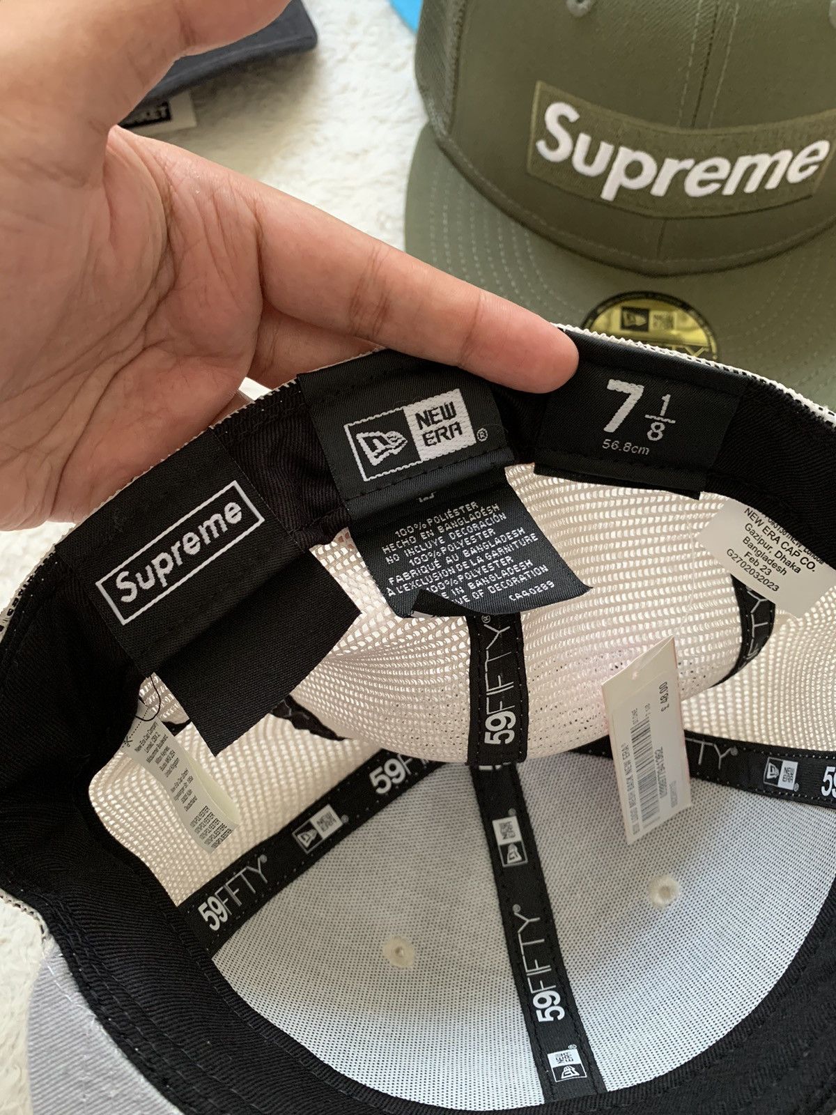New Era × Supreme Supreme X New Era Box Logo Mesh SS23 Size 34 - 5 Thumbnail