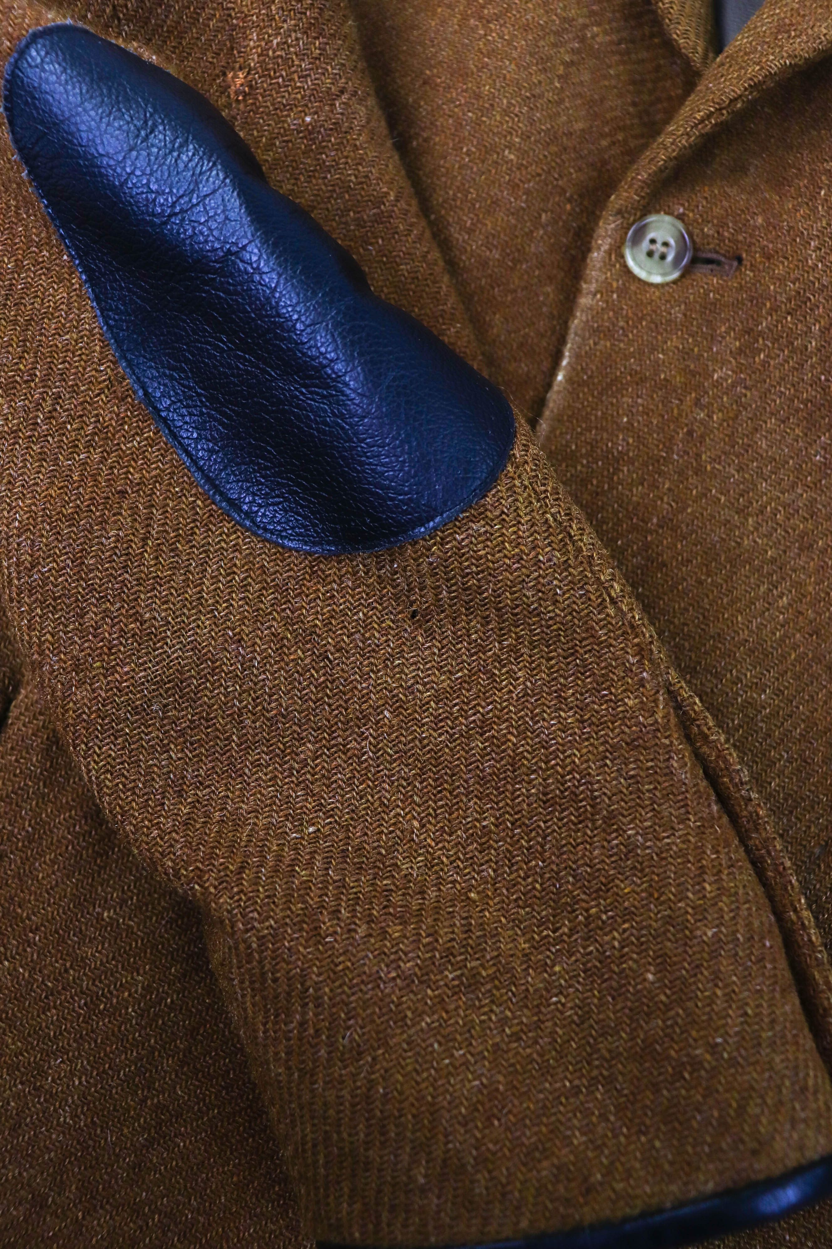 Hackett HACKETT England Made Leather Patches Distressed Tweed Blazer Size US M / EU 48-50 / 2 - 21 Thumbnail