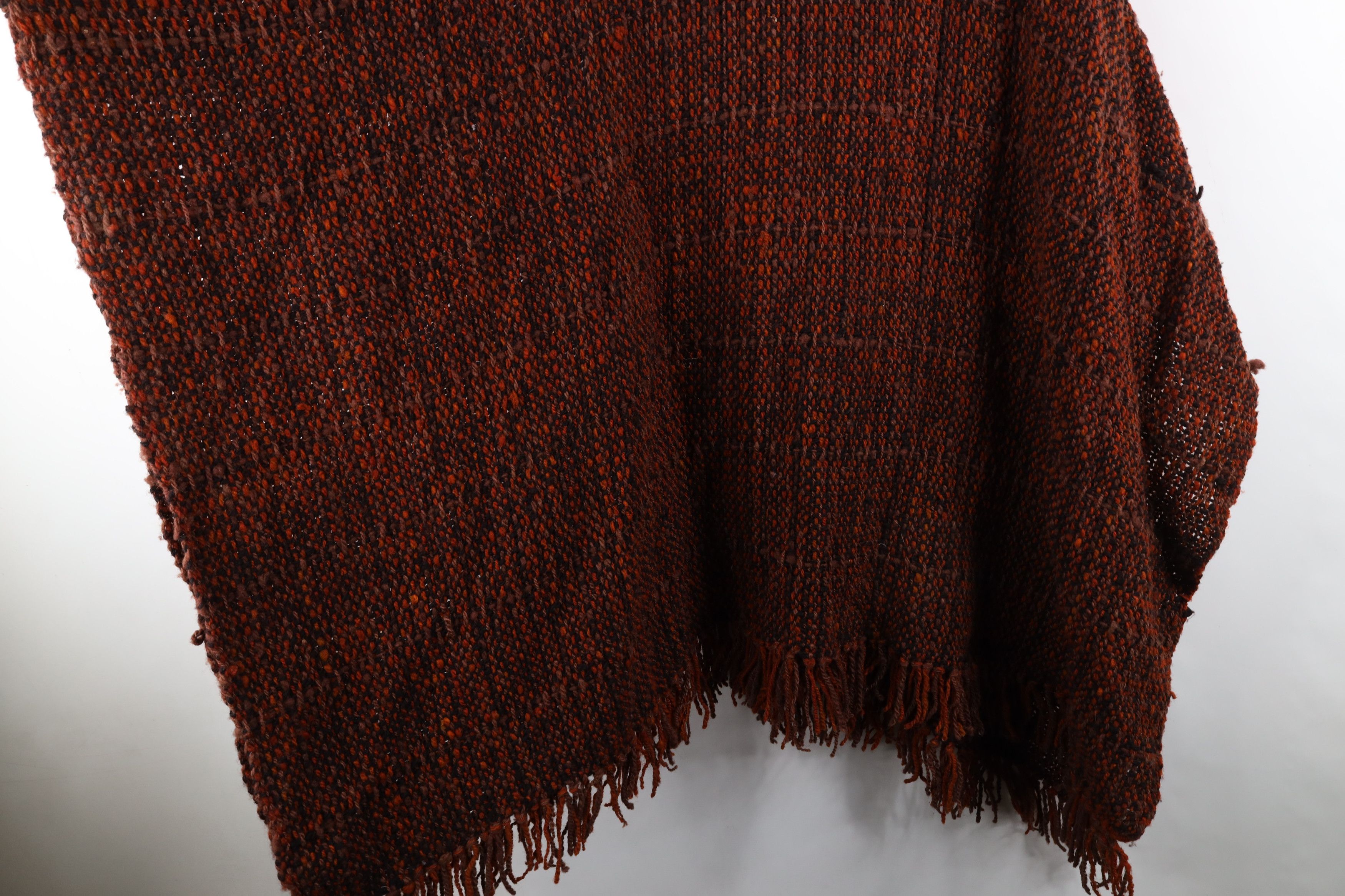 Vintage Vintage 60s Boho Chic Crochet Wool Festival Poncho Sweater Size ONE SIZE - 9 Thumbnail
