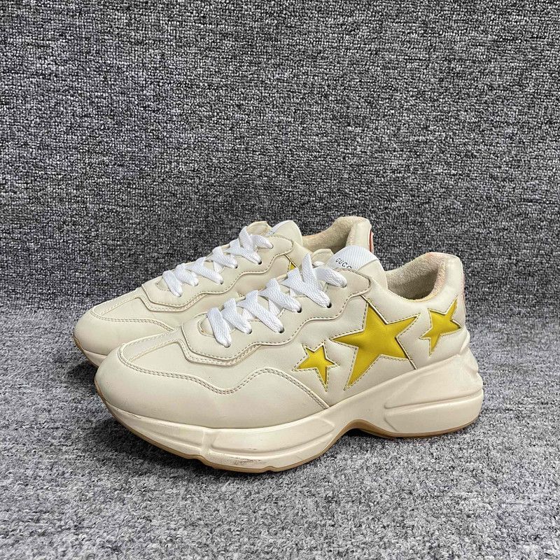 Gucci Gucci Rhyton Leather Star Print Low-Top Sneakers 0079 Size US 8.5 / EU 41-42 - 1 Thumbnail