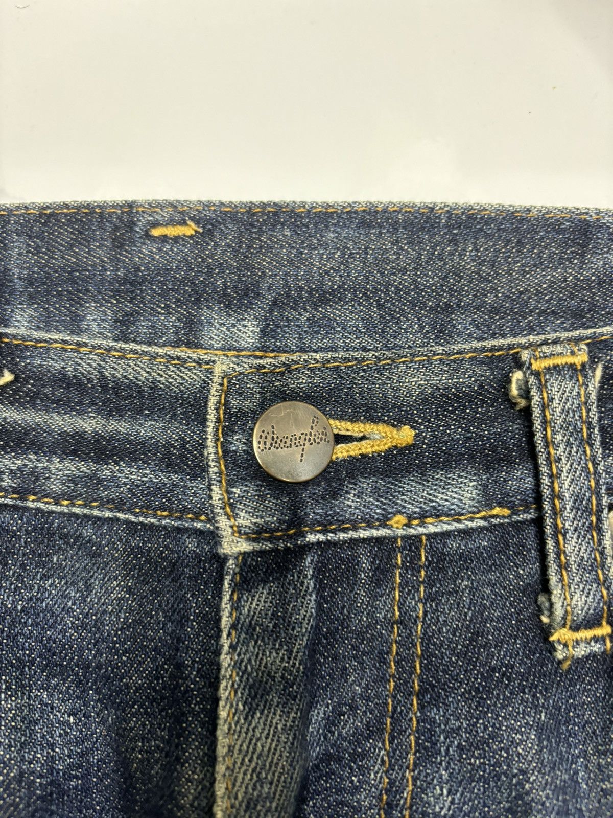 If Six Was Nine FLARED🔥WRANGLER FLARE DISTRESSED DENIM BOOTCUT JEANS Size US 28 / EU 44 - 9 Thumbnail