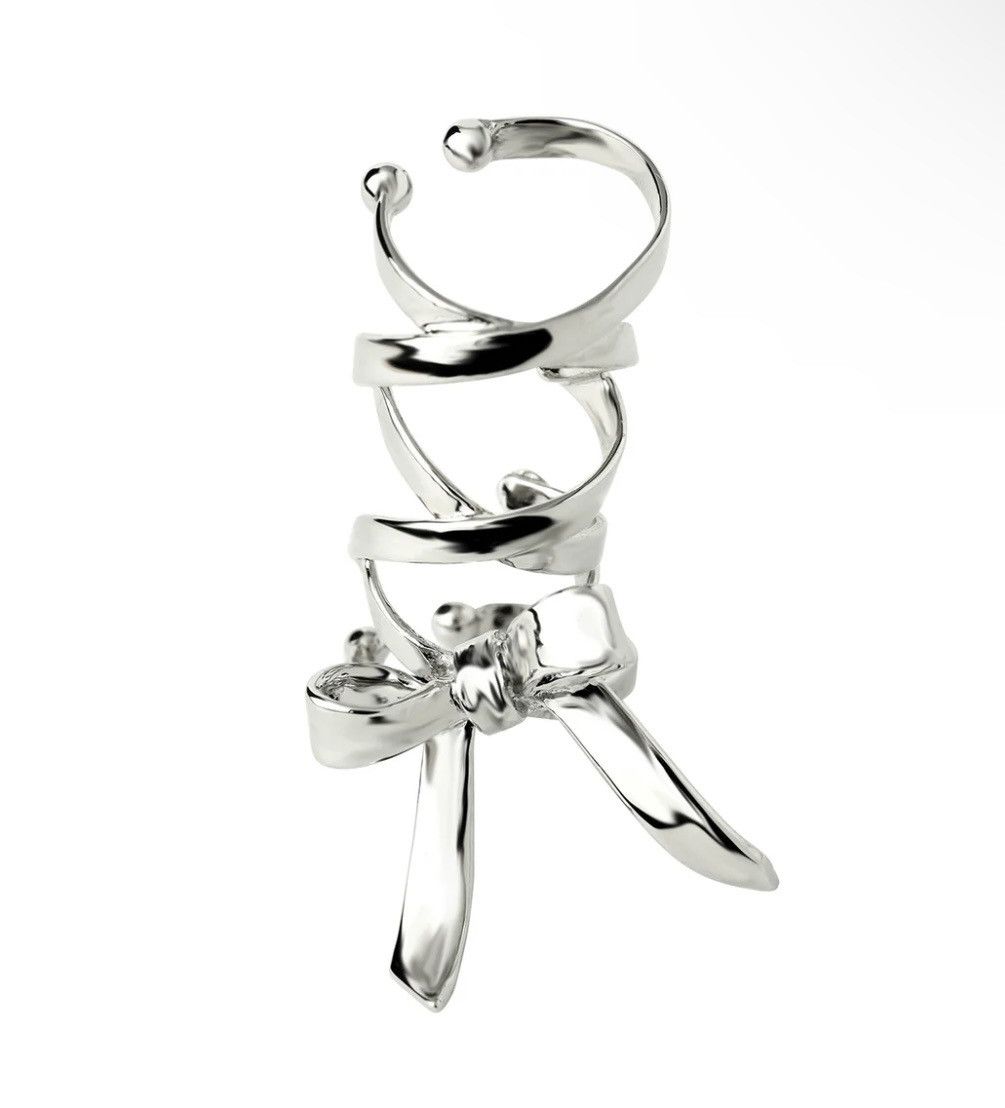Other LOVE BY E.M. Ribbon Single Ear Cuff Silver Size ONE SIZE - 3 Thumbnail