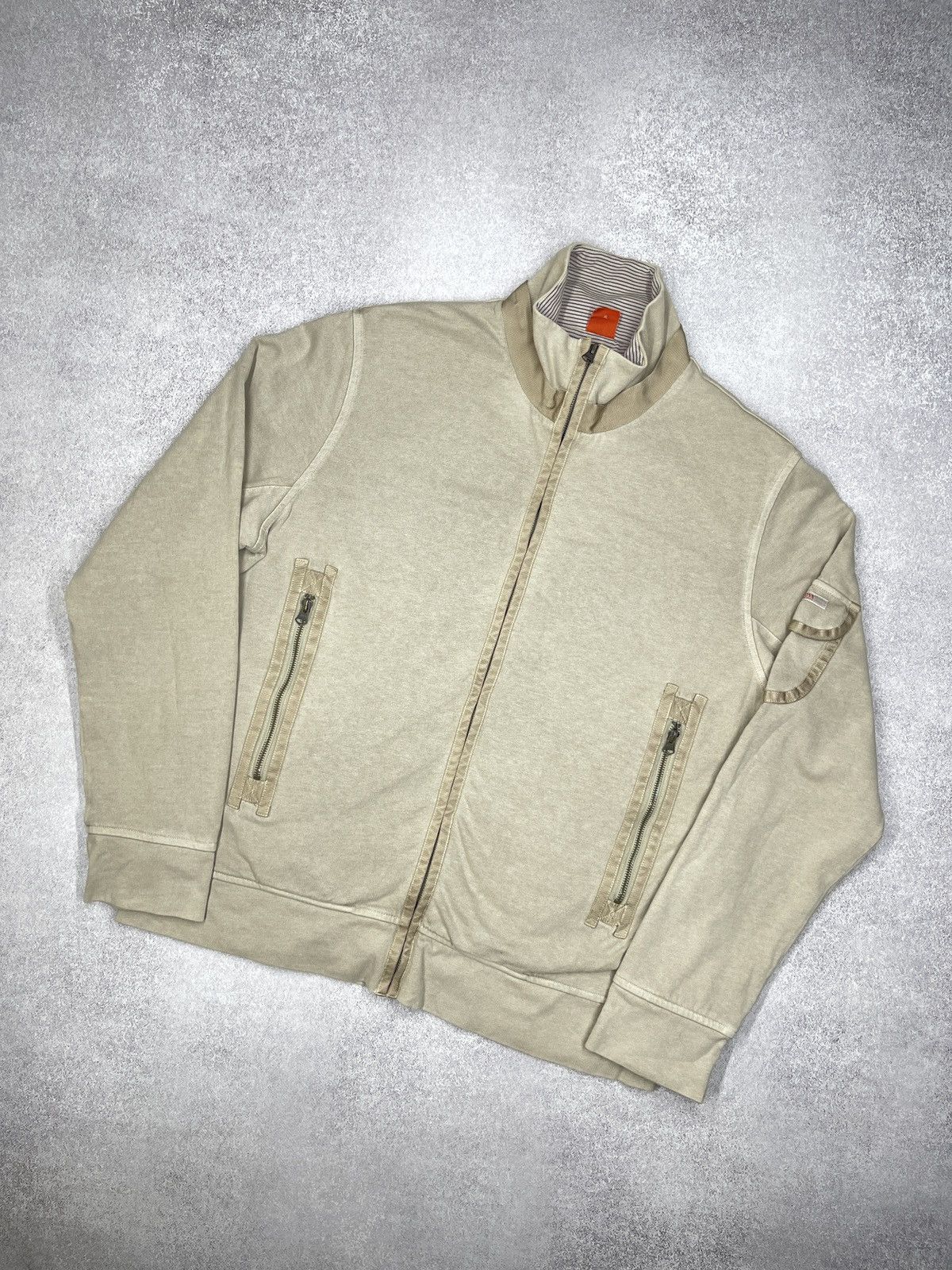 Hugo × Hugo Boss Mens Hugo Boss Track Jacket Beige Size XL Size US XL / EU 56 / 4 - 1 Thumbnail
