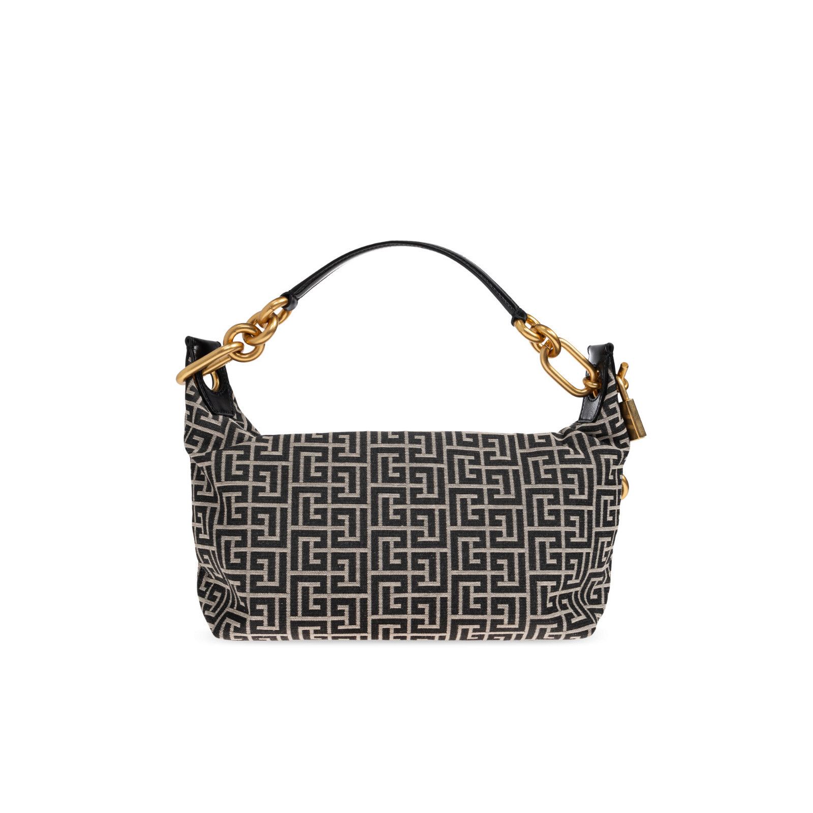 Balmain BALMAIN Sync Medium Black Jacquard Top Handle Bag New & Auth Size ONE SIZE - 2 Thumbnail