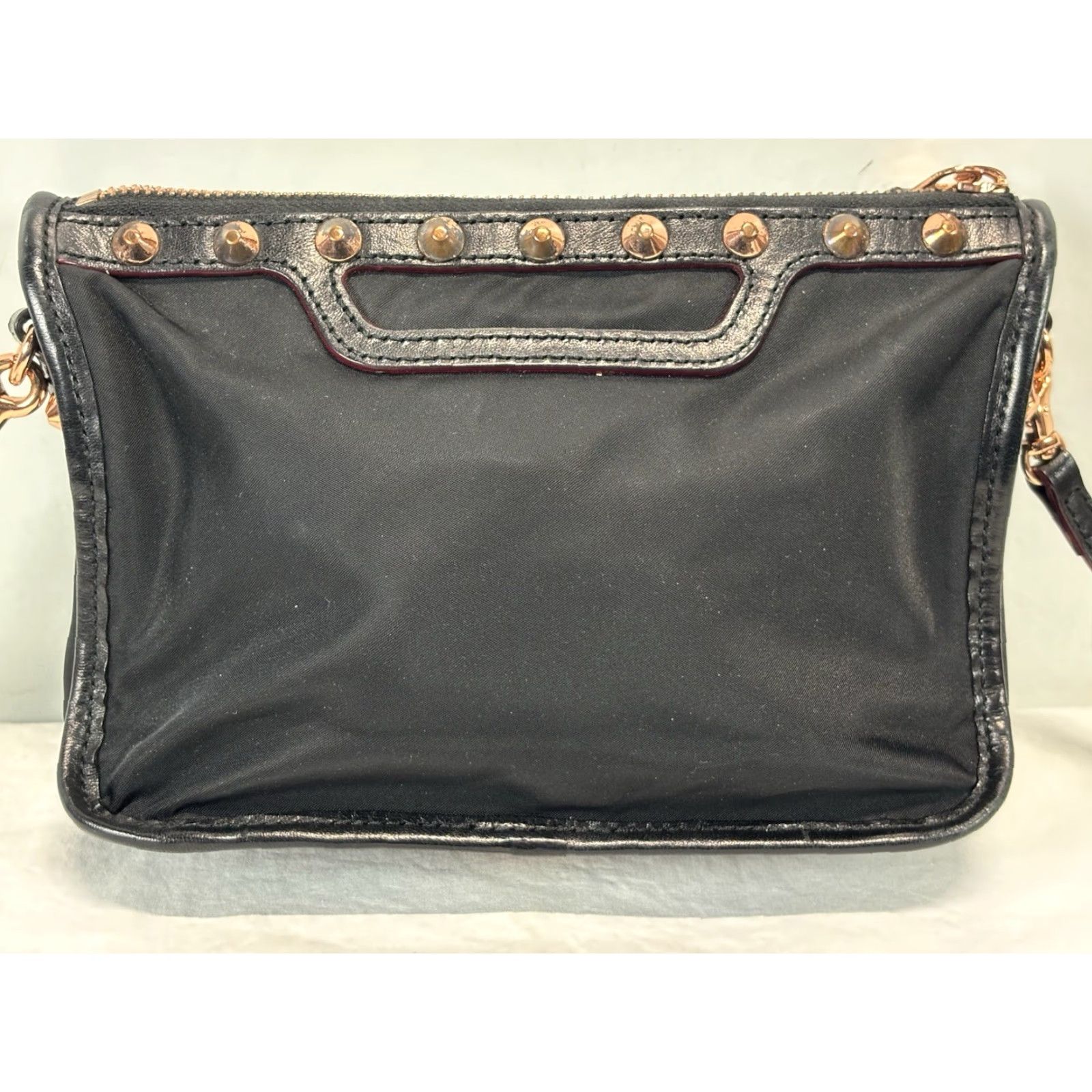 MZ Wallace VINTAGE MZ Wallace Mini Crossbody Bag Black Studded Nylon Women's Size ONE SIZE - 2 Thumbnail