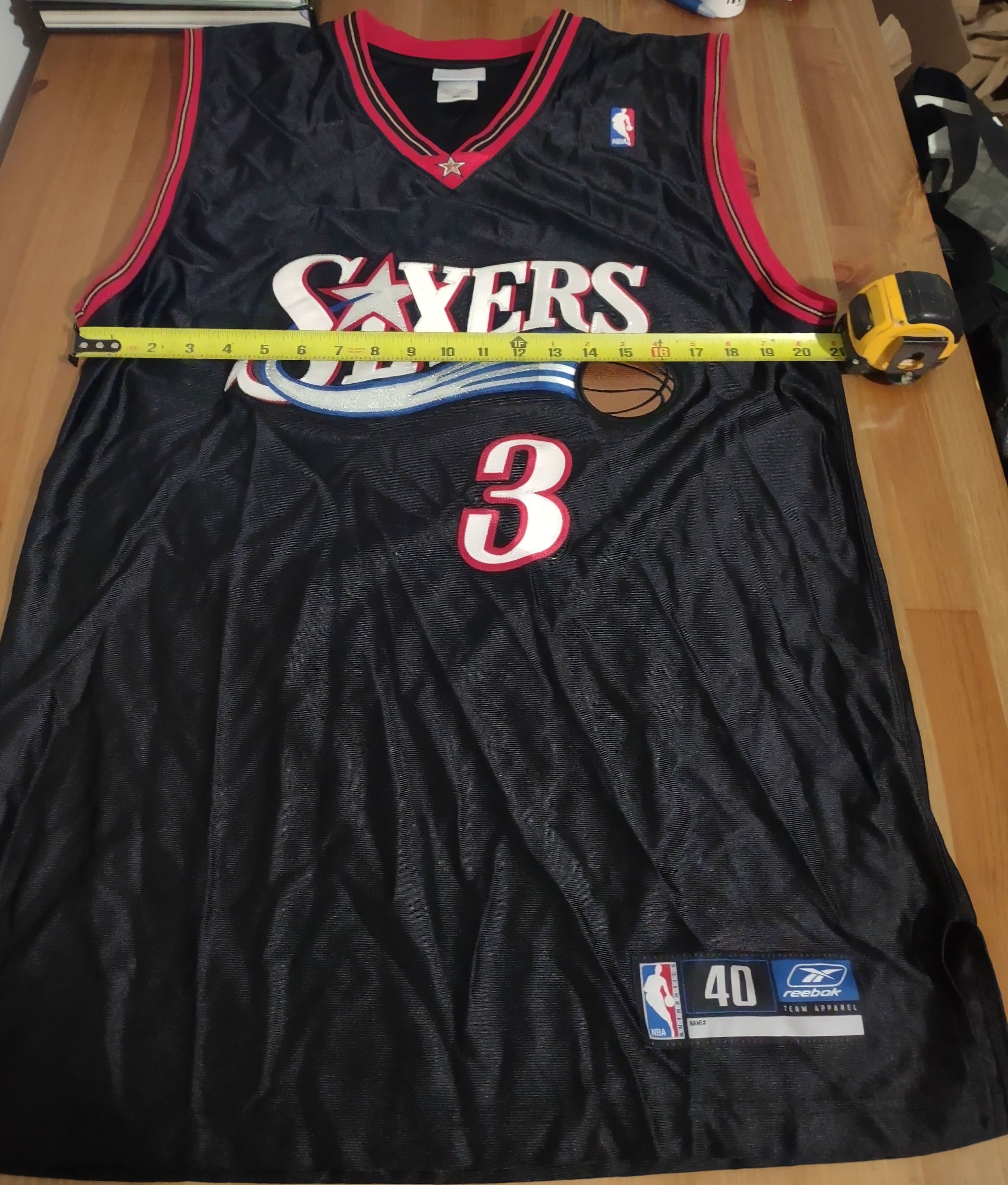 NBA × Reebok × Vintage Y2K Allen Iverson Philadelphia 76ers Authentic Home Jersey Size US M / EU 48-50 / 2 - 11 Thumbnail