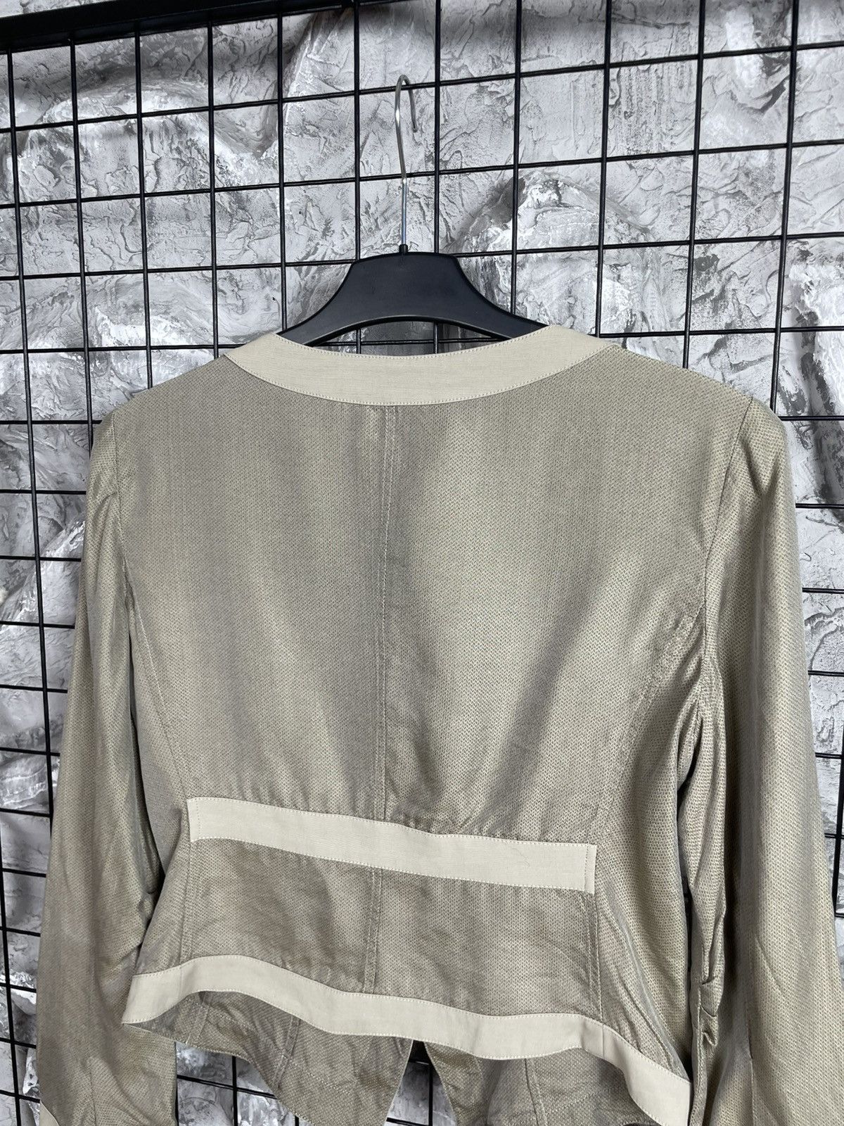 Armani Collezioni Armani Rare Y2K Silk Cropped Jacket Archive Japanese Style Size M / US 6-8 / IT 42-44 - 8 Thumbnail