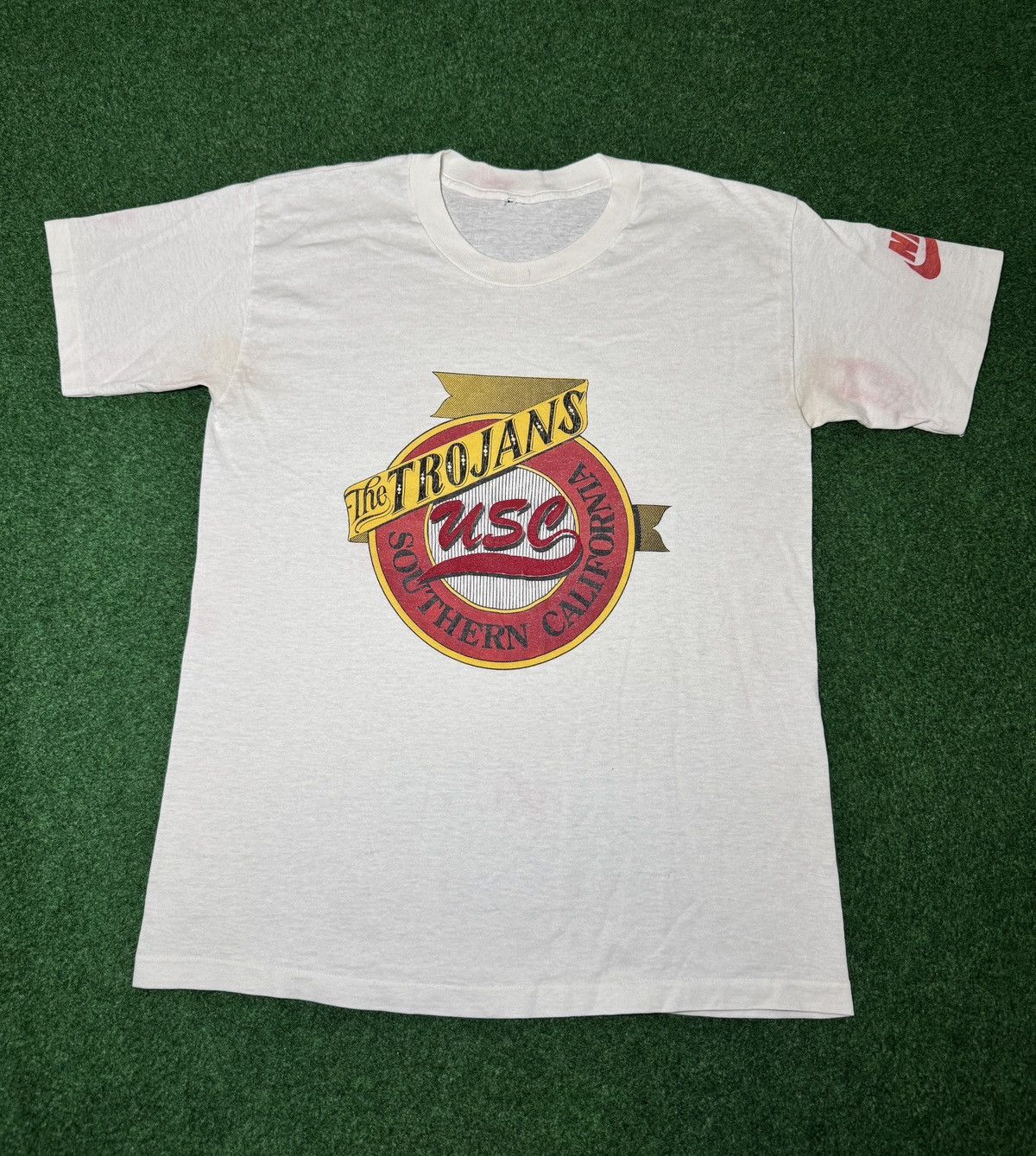 Nike Vintage USC Trojans RARE Nike 70s Collegiate THIN T Shirt Size US M / EU 48-50 / 2 - 1 Thumbnail