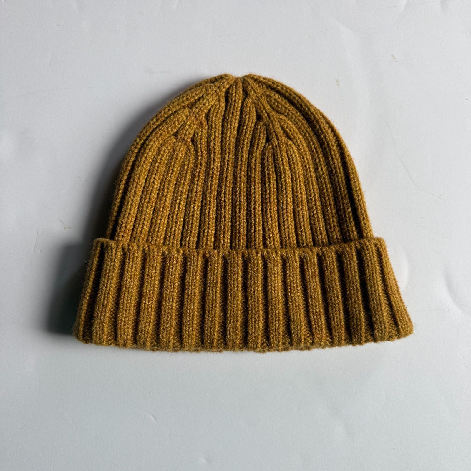 Uniqlo Uniqlo Heattech Ribbed Knit Beanie in Golden Yellow - Unisex Size ONE SIZE - 1 Thumbnail