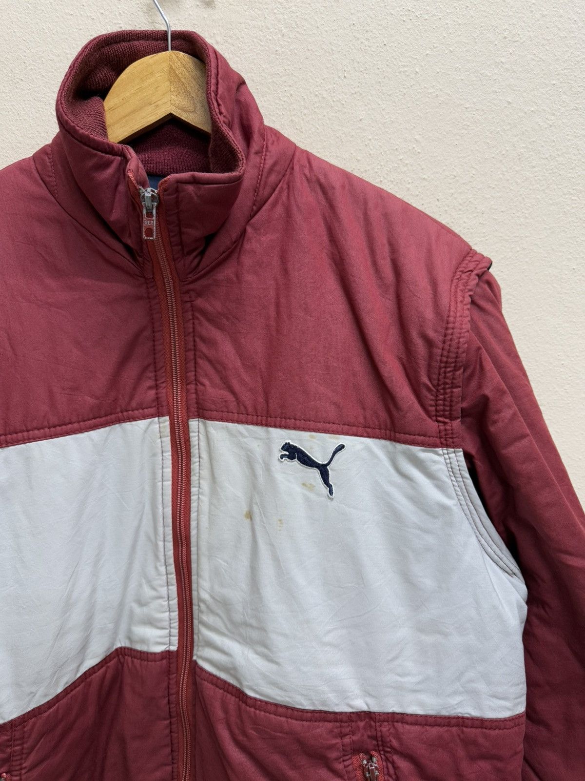 Puma × Vintage Vintage 90s Puma Convertiable Sleeve Bomber Jacket Size US M / EU 48-50 / 2 - 17 Thumbnail