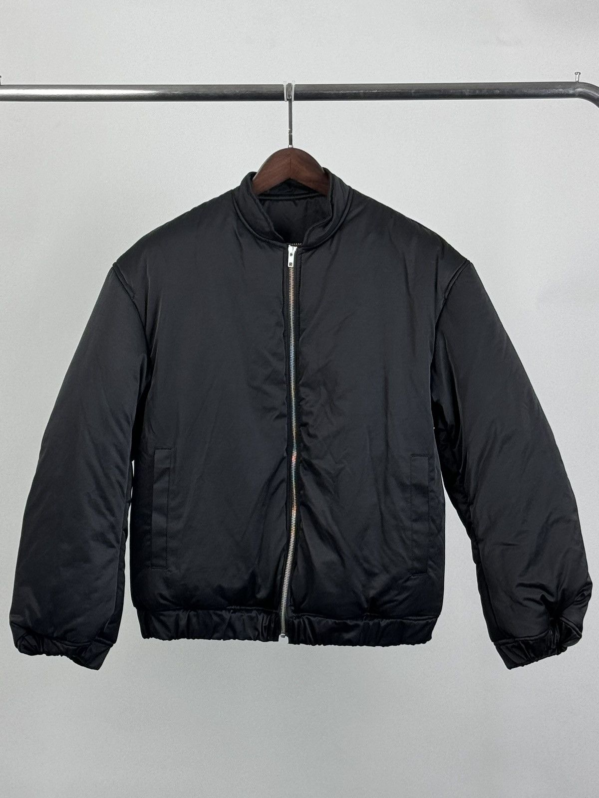 image of Saint Michael Bomber Elbow Jacket S in Black, Men's (Size Small)