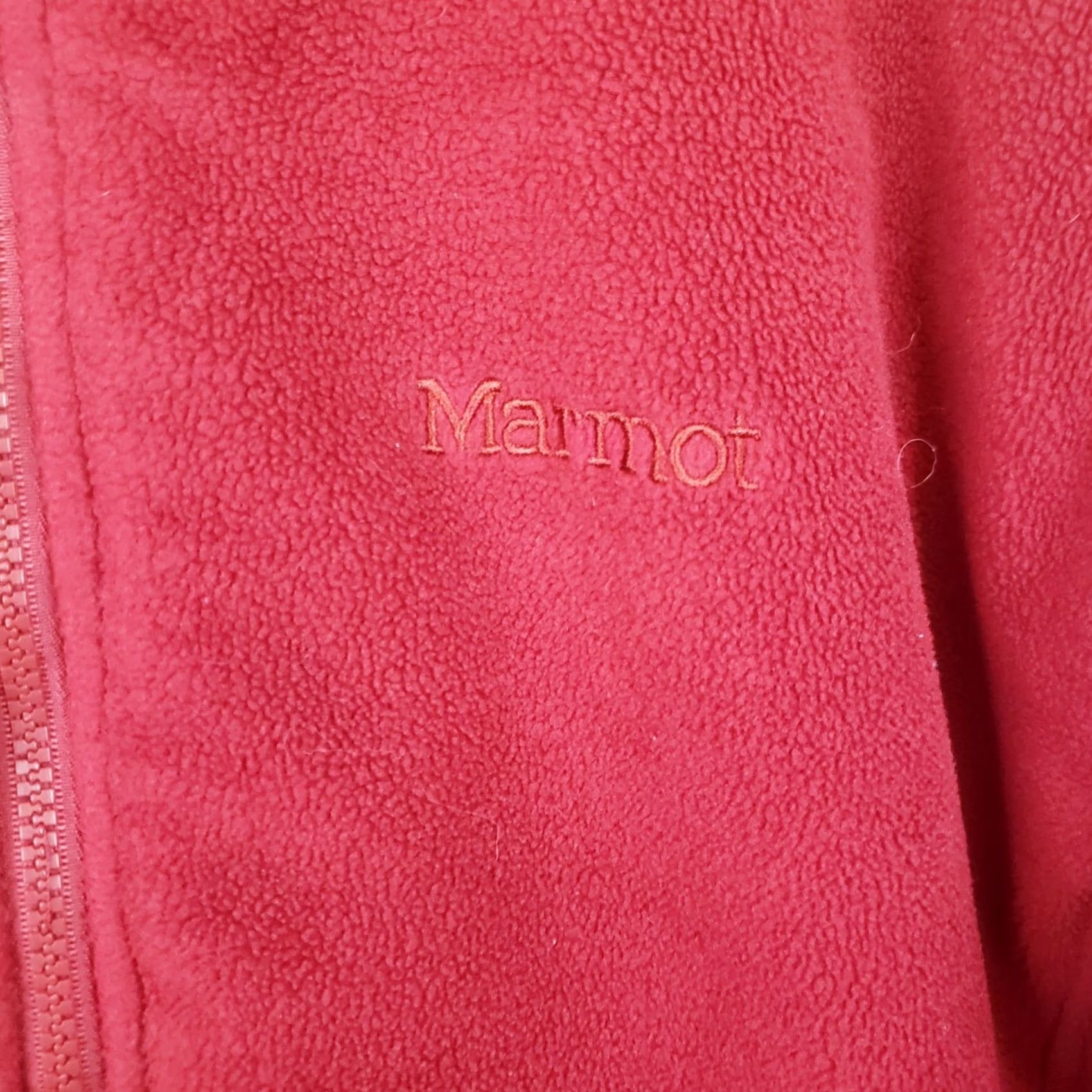 Marmot Marmot Jacket Mens XL Red Fleece Full Zip Outdoor Underarm Zips Pockets Regulate Bomber Style Classic Outdoor Hiking Mens XL Red Marmot Logo Jacket Size US XL / EU 56 / 4 - 6 Thumbnail