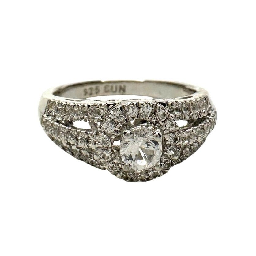Other Brilliant 1/2 Carat Split Shank Lab Created Ring Sterling Size ONE SIZE - 11 Thumbnail