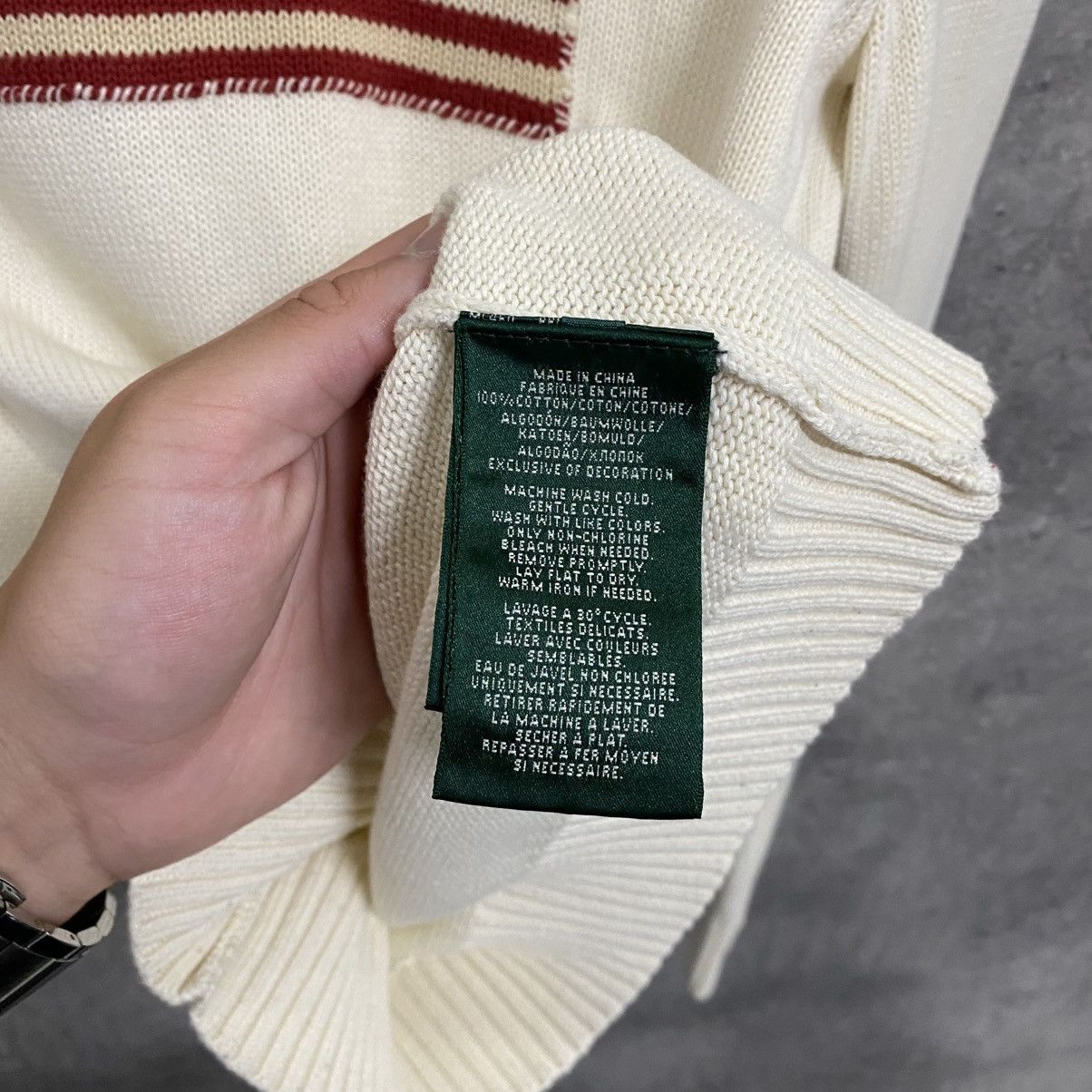 Polo Ralph Lauren Vintage Polo Ralph Lauren USA Flag Knitted Sweater RRL Size US S / EU 44-46 / 1 - 9 Thumbnail
