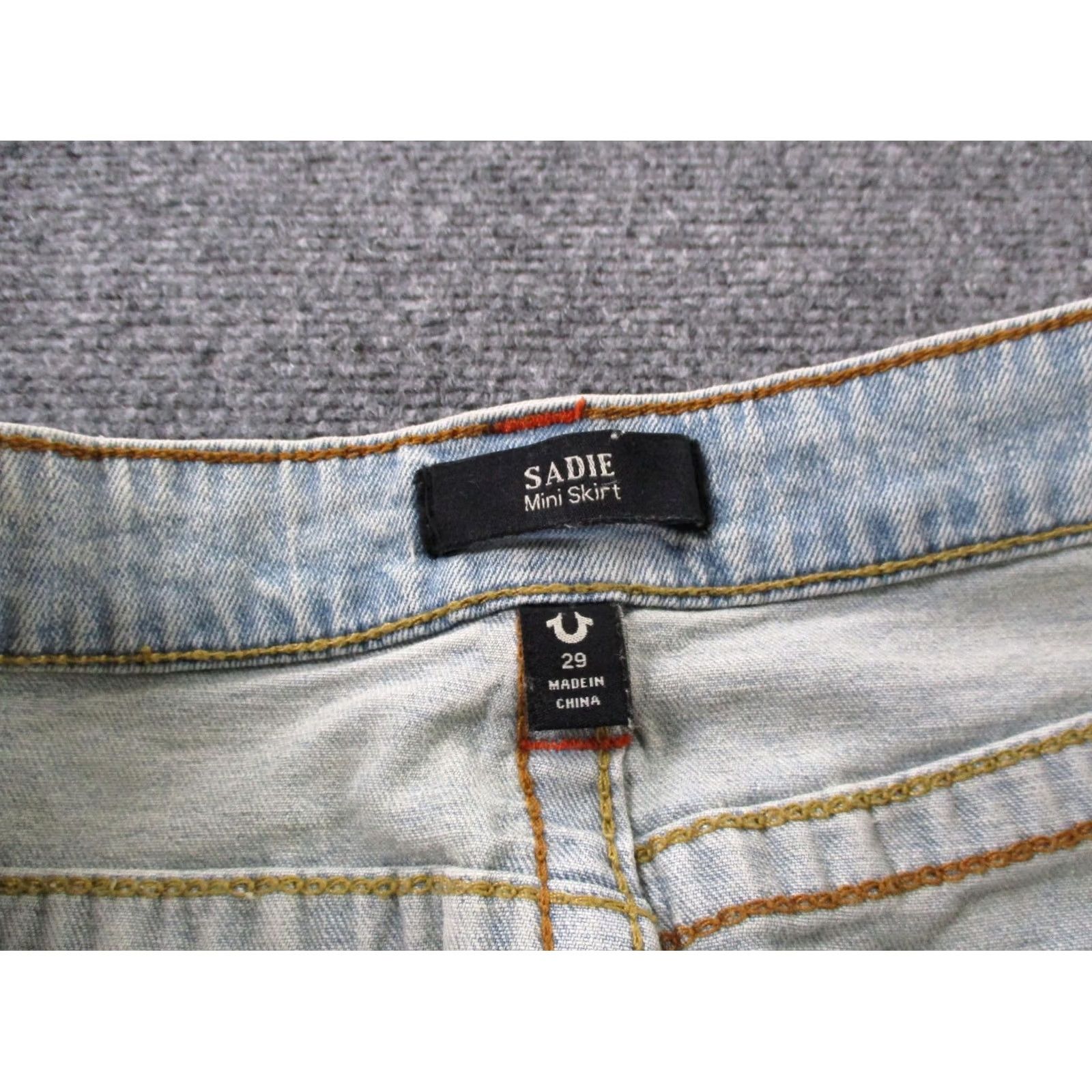 True Religion True Religion Skirt Womens 29 Blue Denim Straigh? Short Mini Casual Y2K 90s Mens? Size 29" - 5 Thumbnail