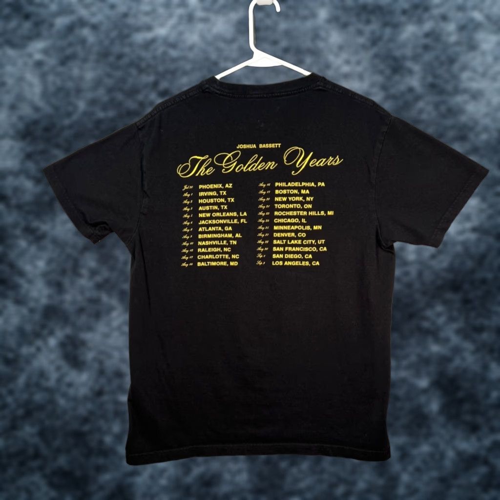 Vintage Joshua Bassett The Golden Years Black Graphic T-Shirt Size Medium 100% Cotton Mens Short Sleeve Crew Neck Vintage 8/10 Size US M / EU 48-50 / 2 - 1 Thumbnail
