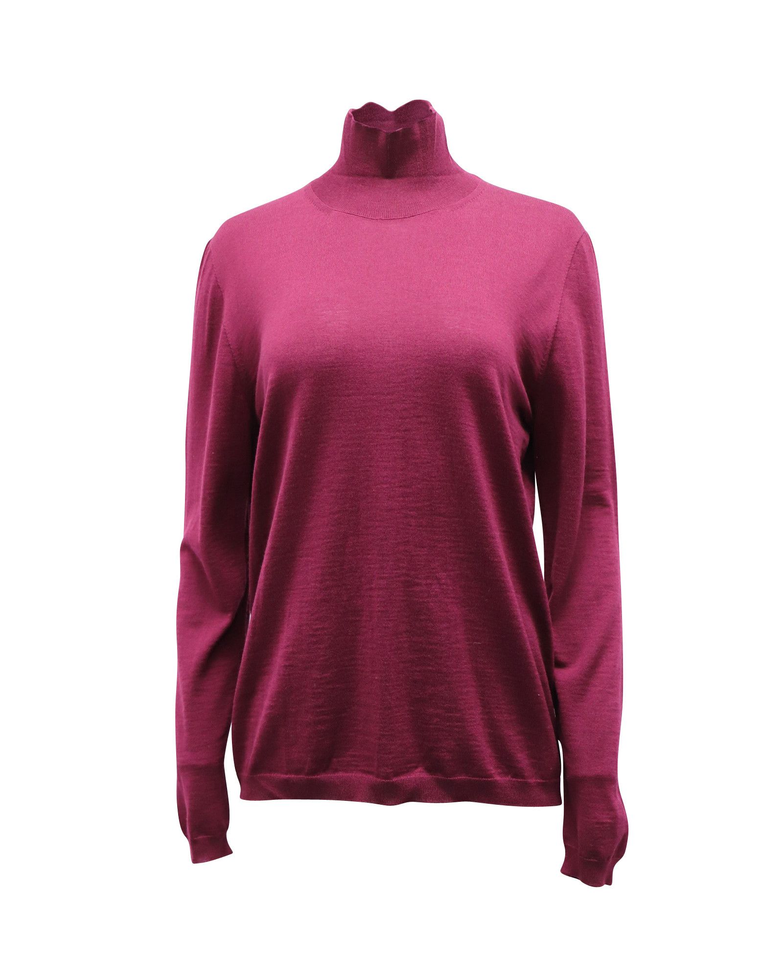Marni Marni Long Sleeve Turtleneck Sweater in Maroon Wool Size XS / US 0-2 / IT 36-38 - 1 Thumbnail
