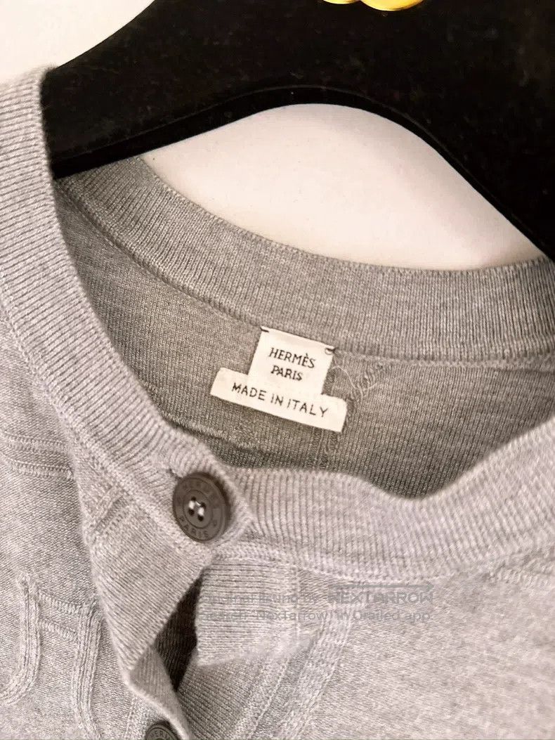 Hermes Hermes Jacquard Knit Grey Cardigan Size XS / US 0-2 / IT 36-38 - 8 Thumbnail