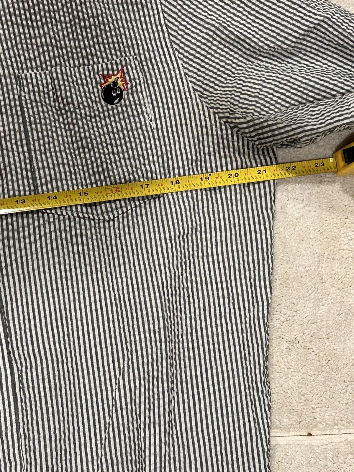 The Hundreds 2010 The Hundreds Bomb searsucker button up polo Size US L / EU 52-54 / 3 - 9 Thumbnail