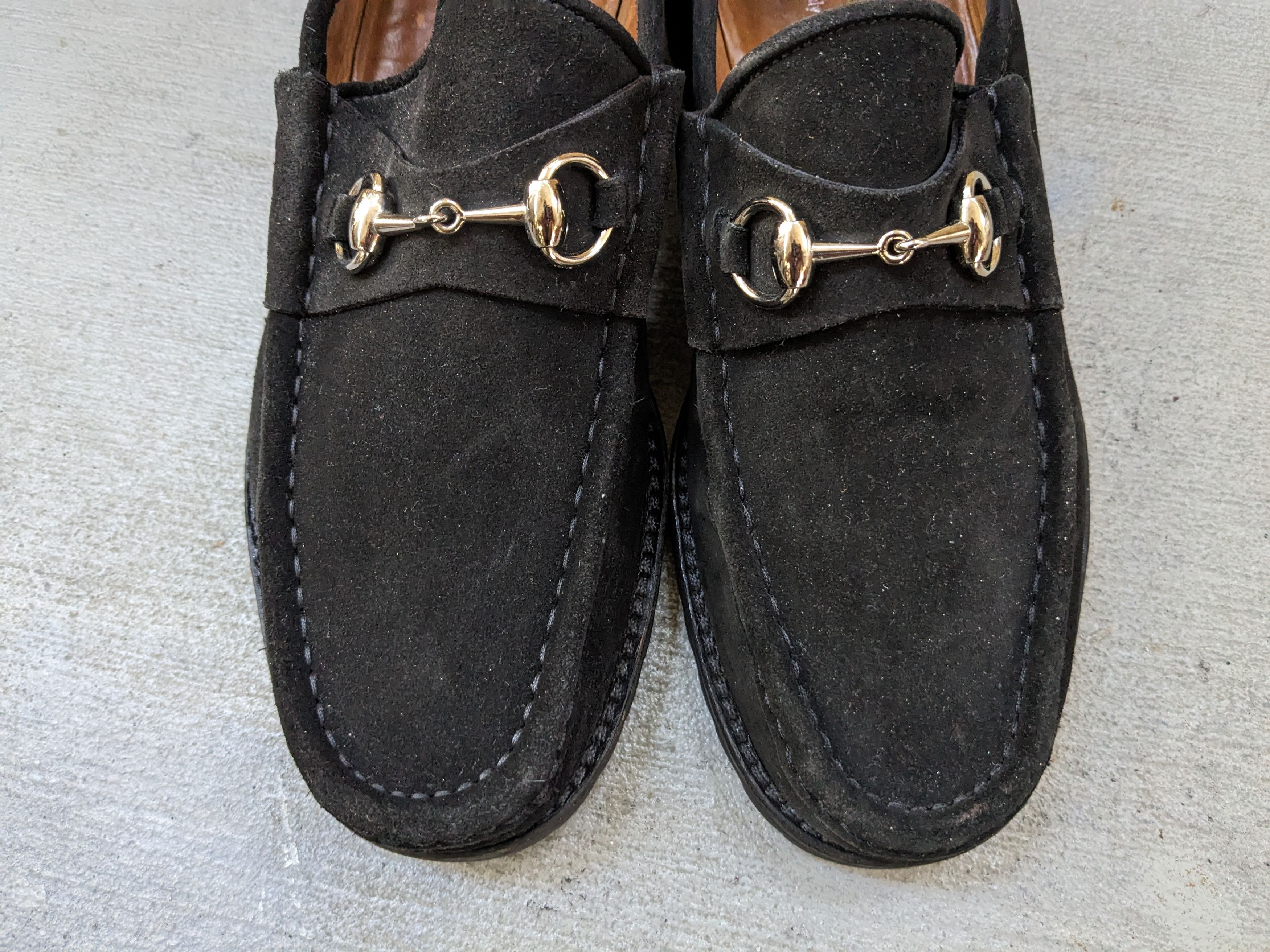 Gucci Gucci Horsebit Loafers Black Suede 9.5 D Italy Snaffle Size US 9.5 / EU 42-43 - 6 Thumbnail