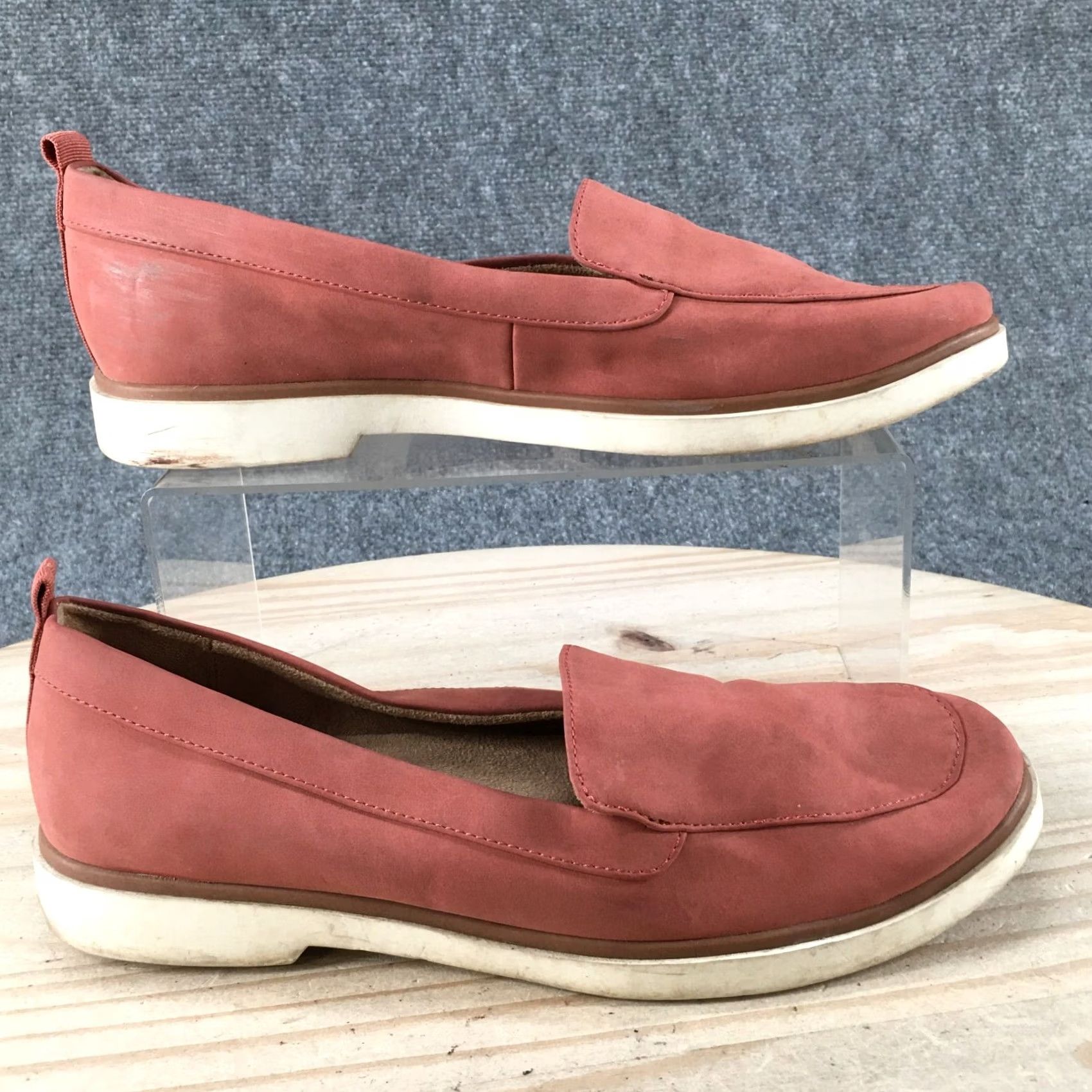 Naturalizer Naturalizer Annie Loafer Flats Womens 9M Red Slip On Moc Toe Faux Leather Casual Shoes Size US 9 / IT 39 - 2 Thumbnail