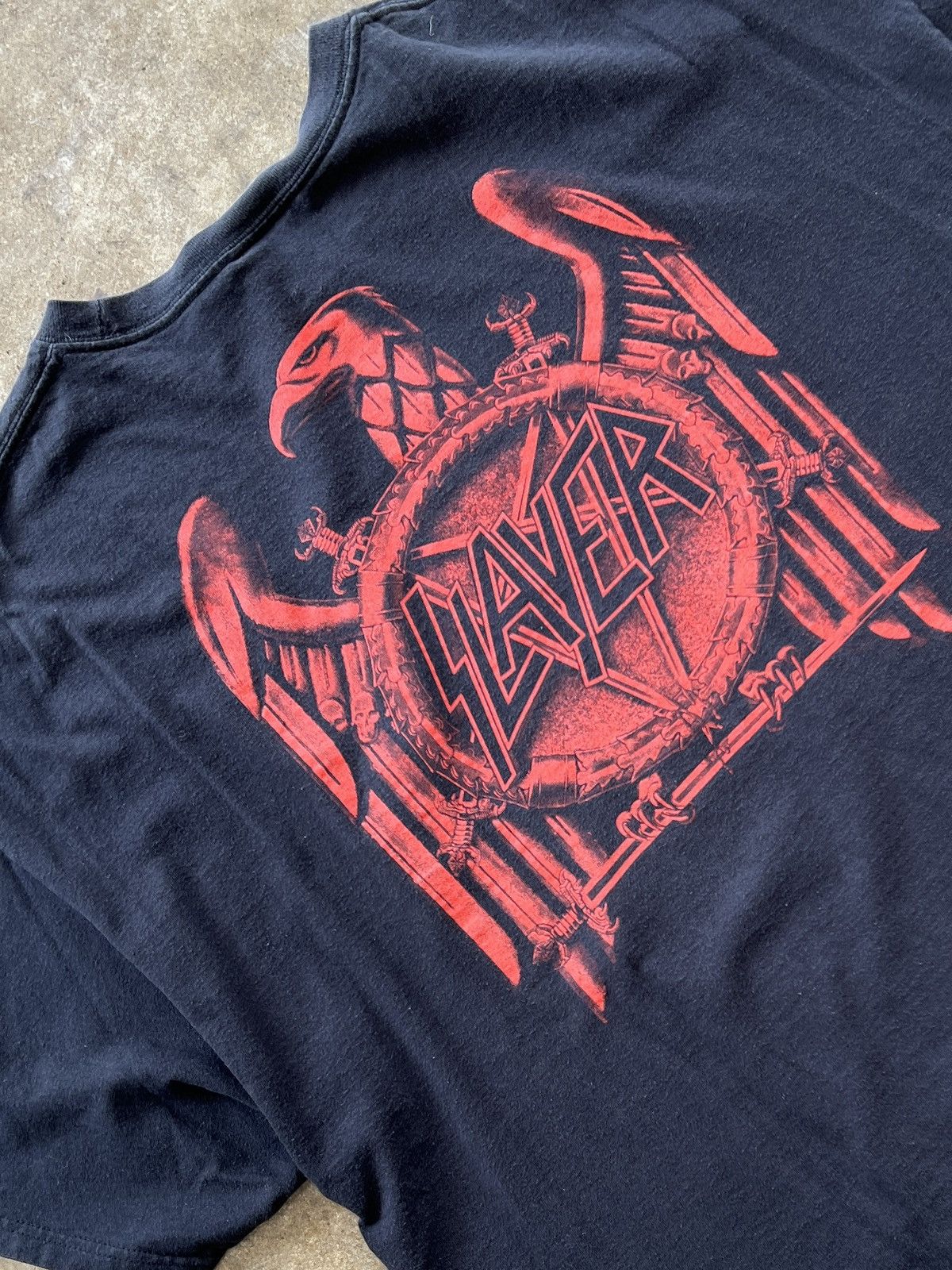Band Tees Vintage Slayer Slaytanic Wehrmacht Solider Skull Tee XXL Size US XXL / EU 58 / 5 - 4 Thumbnail