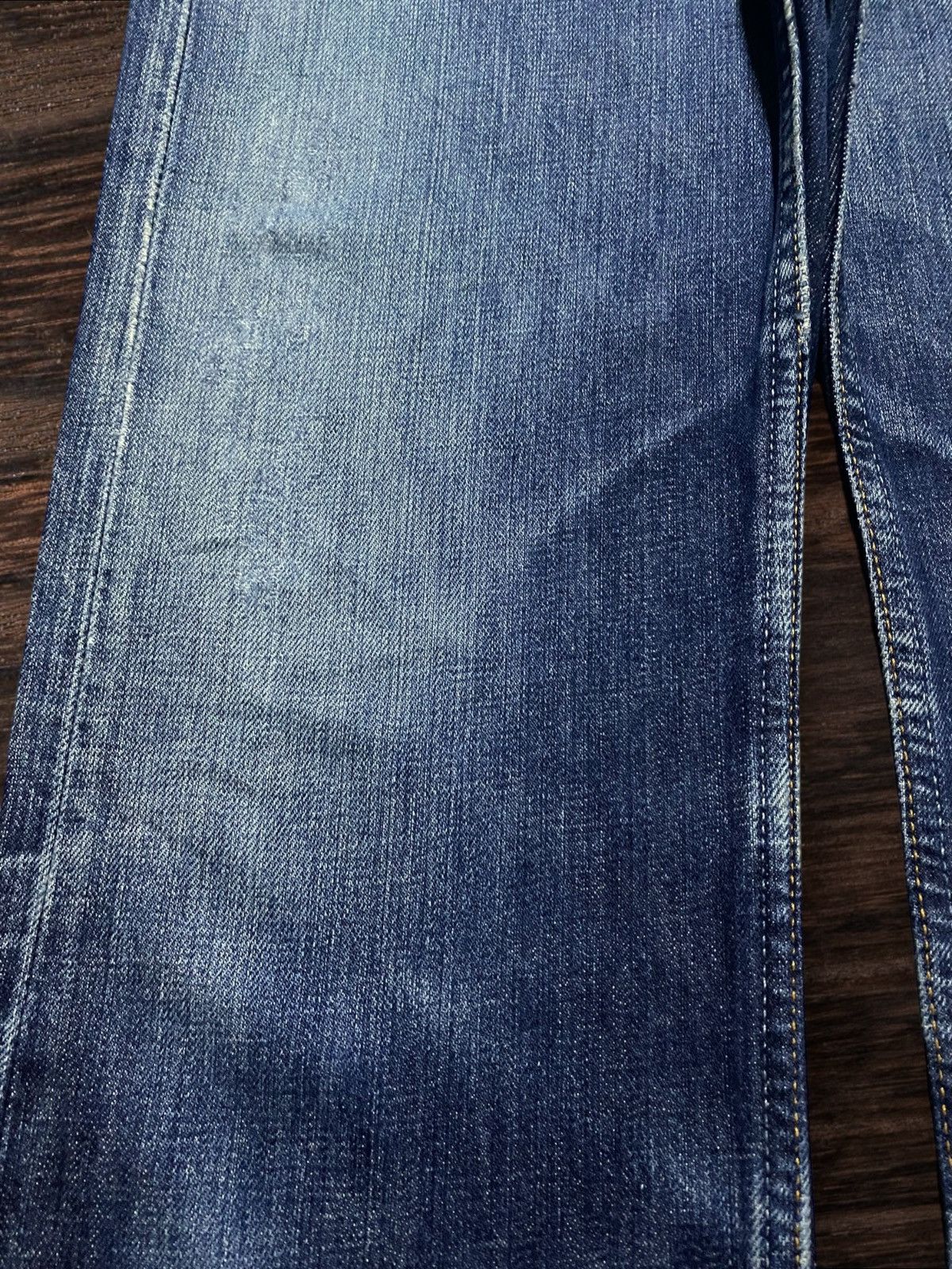 Levi's Vintage Clothing Levi's 501 blue jeans with a worn, distressed look jeans Size US 29 - 7 Thumbnail