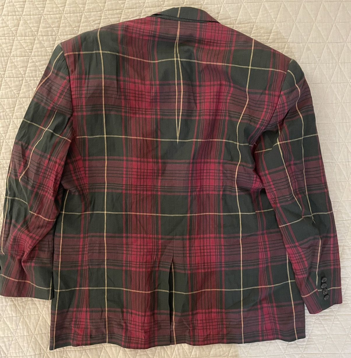 Polo Ralph Lauren × Vintage Cotton Madras Three-Button Jacket Size 46R - 8 Thumbnail