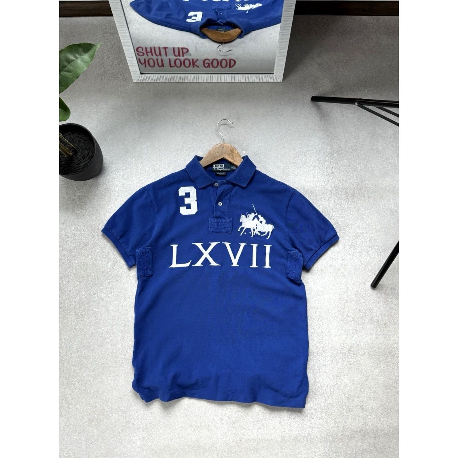 Polo Ralph Lauren VINTAGE Polo Ralph Lauren Polo Shirt Rugby Big Pony LXVII Blue Mens Size S Size US S / EU 44-46 / 1 - 2 Thumbnail