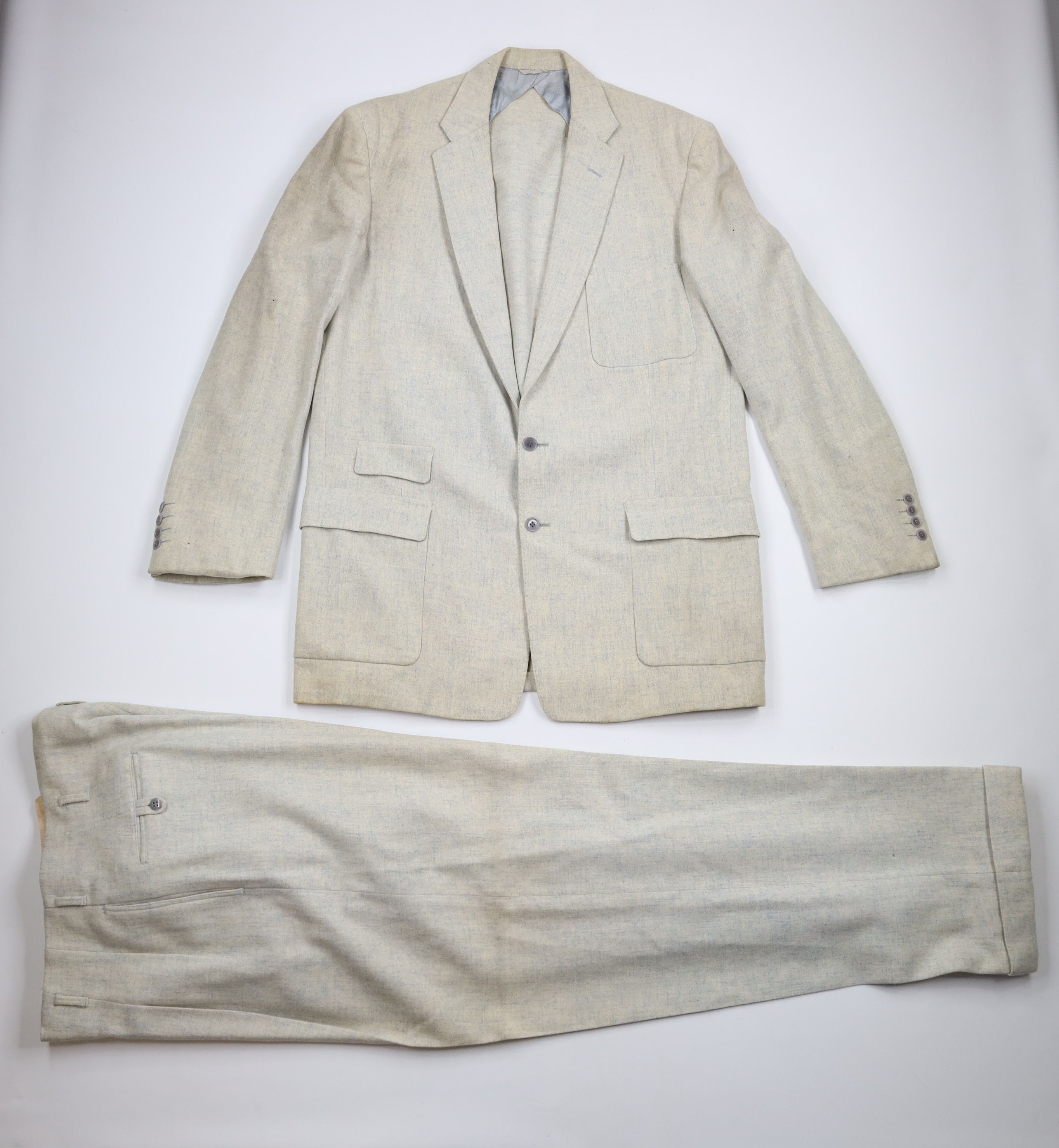 Vintage 50s Rockabilly Atomic Fleck Wool 2 Piece Suit