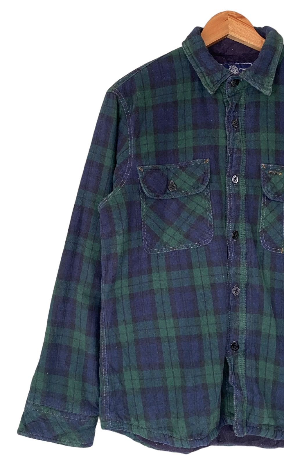 Avirex AVIREX LTD Linen Plaid Button Shirt Long Sleeve Size US XL / EU 56 / 4 - 3 Thumbnail