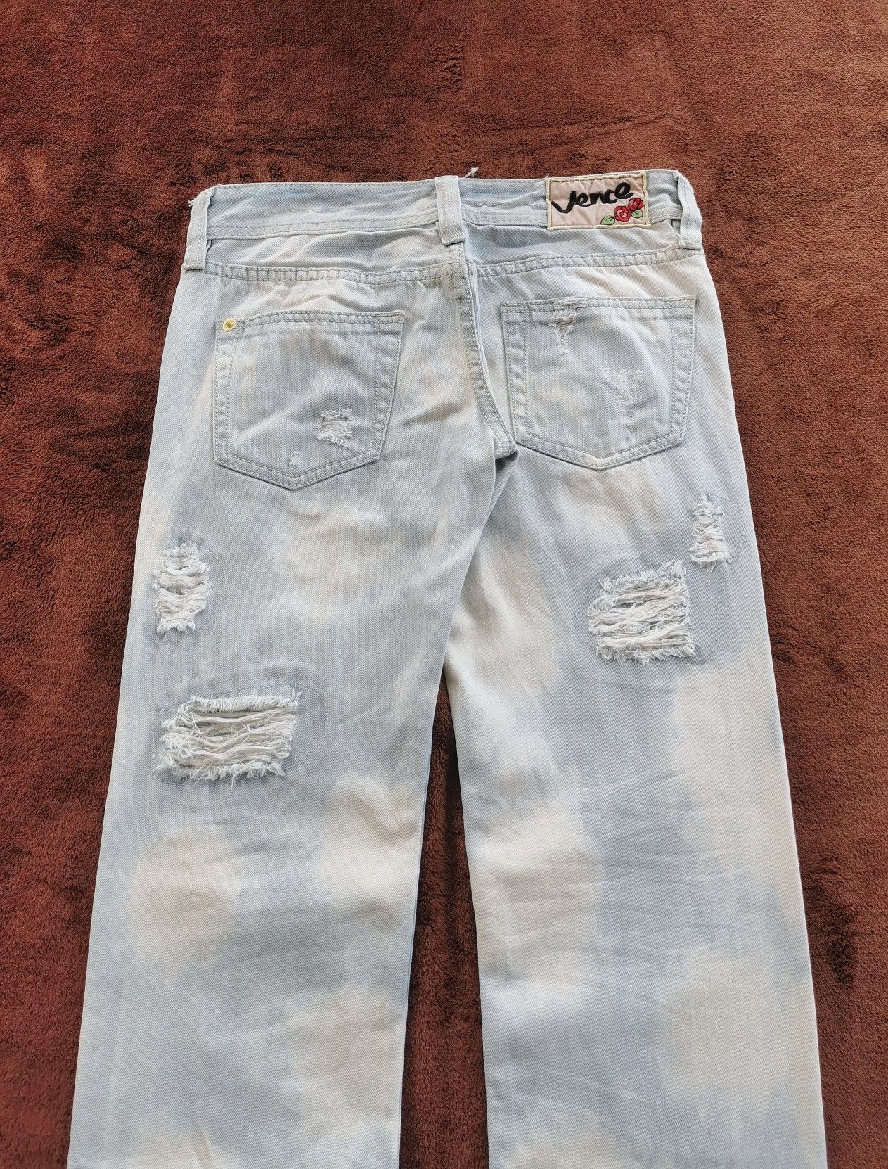 Japanese Brand Vence Japan Bleach Distressed Denim Jeans Size US 32 / EU 48 - 7 Thumbnail