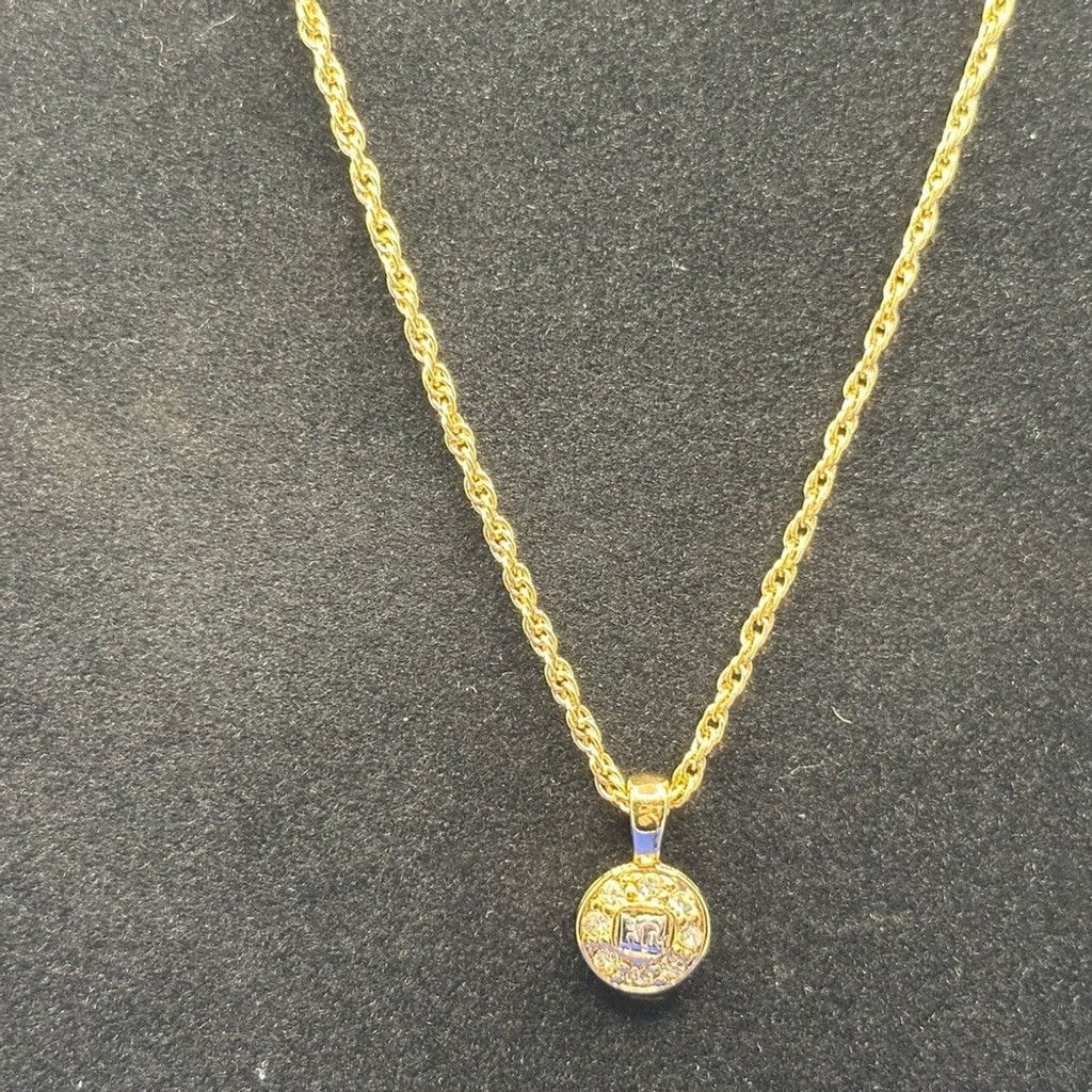 Nina Ricci Nina Ricci gold and crystal petite pendant necklace Size ONE SIZE - 3 Thumbnail
