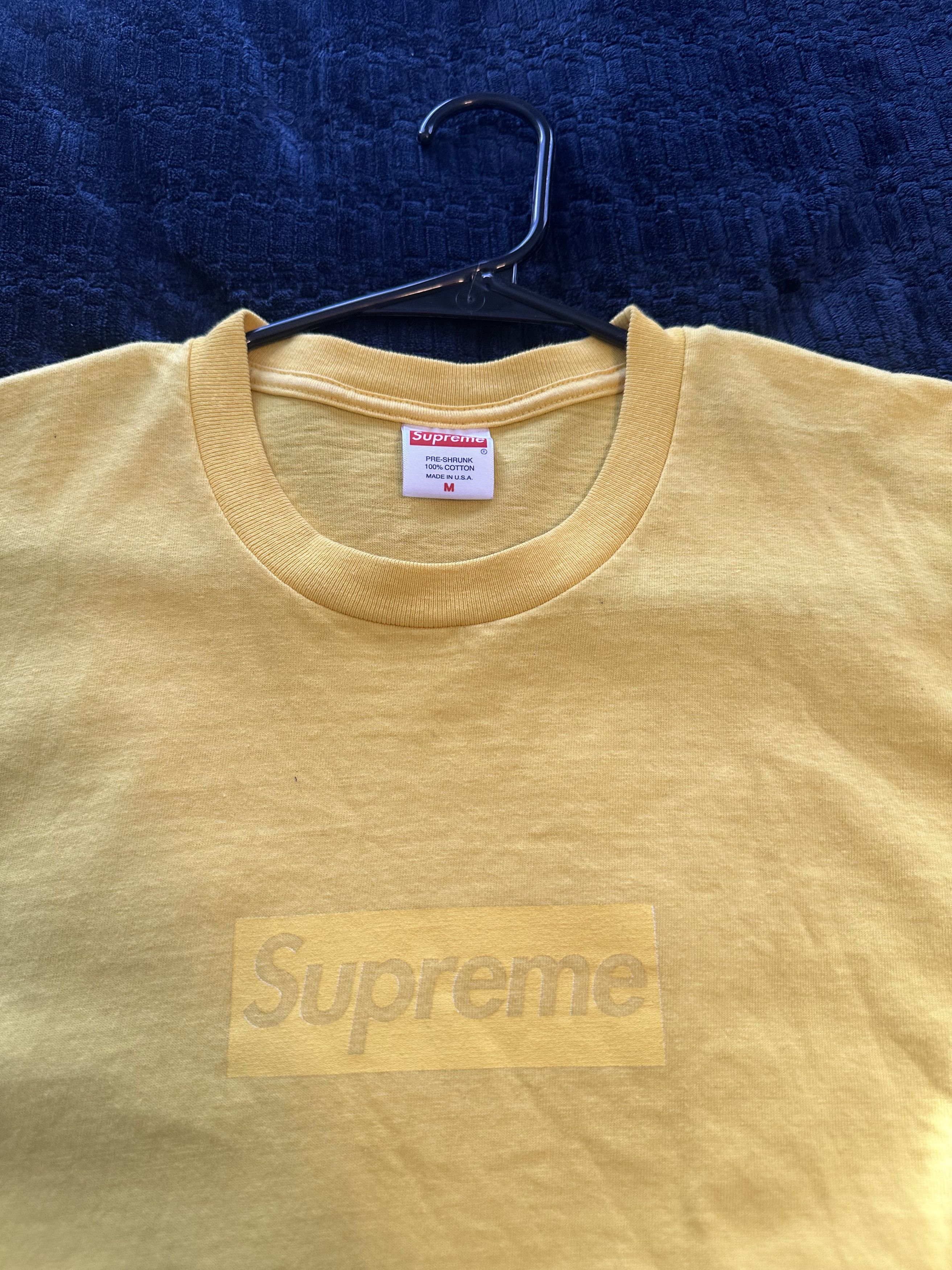 Supreme Supreme Tonal Box Logo Tee Yellow (Medium) Size US M / EU 48-50 / 2 - 4 Thumbnail