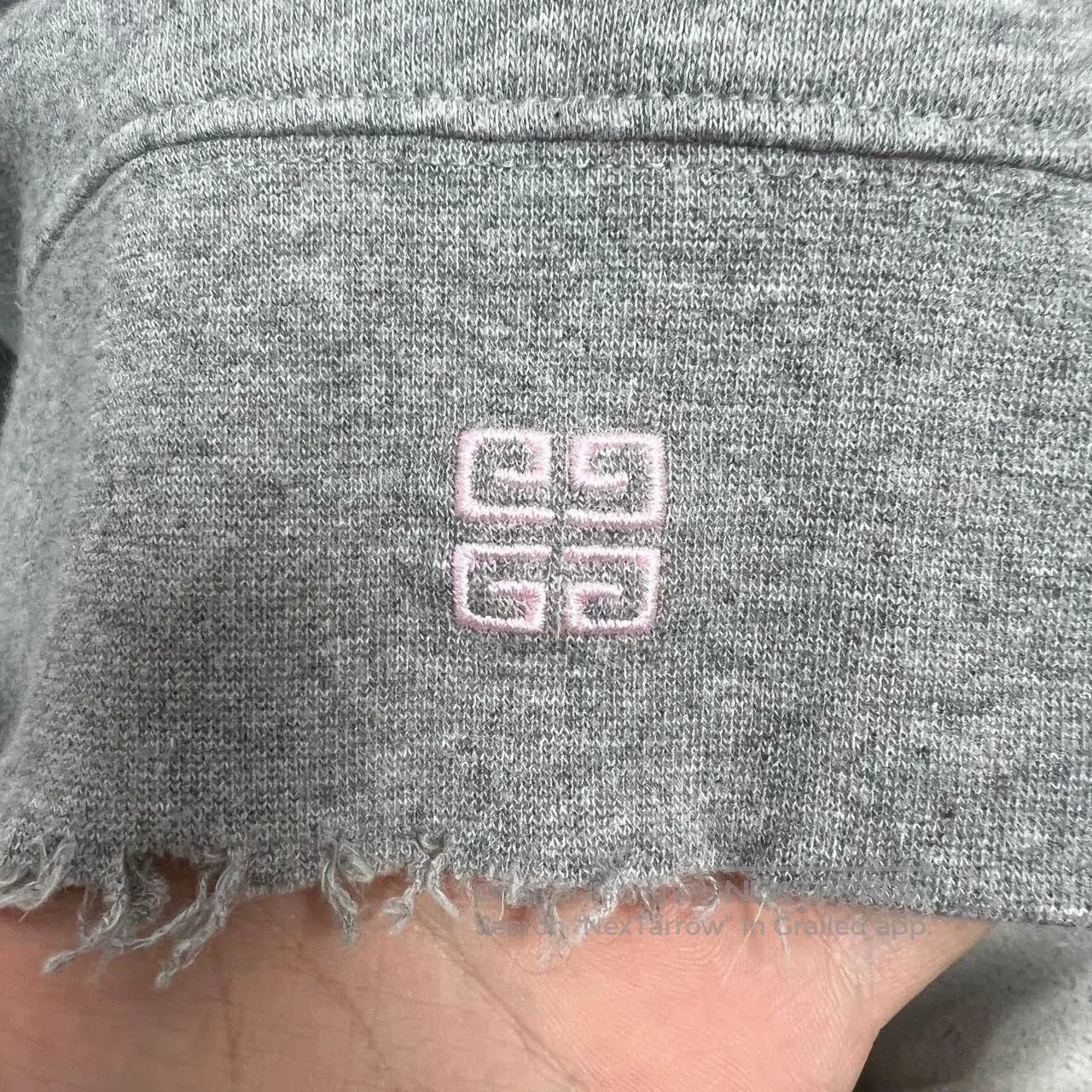 Givenchy Givenchy Light Gray Distressed Hooded Sweatshirt. Size US M / EU 48-50 / 2 - 5 Thumbnail
