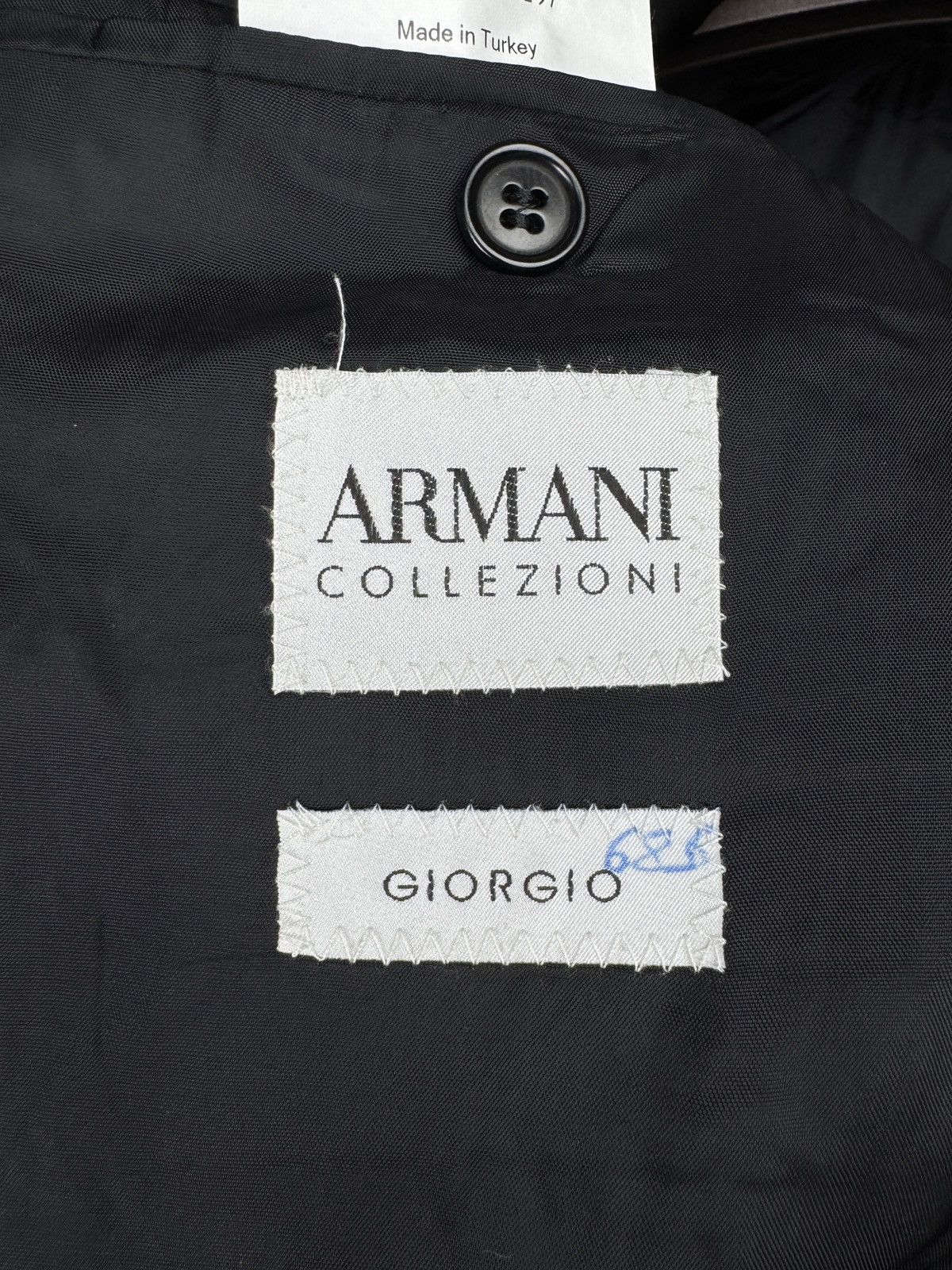 Armani Collezioni Armani Collezioni Giorgio black structural wool blazer Size 40R - 9 Thumbnail