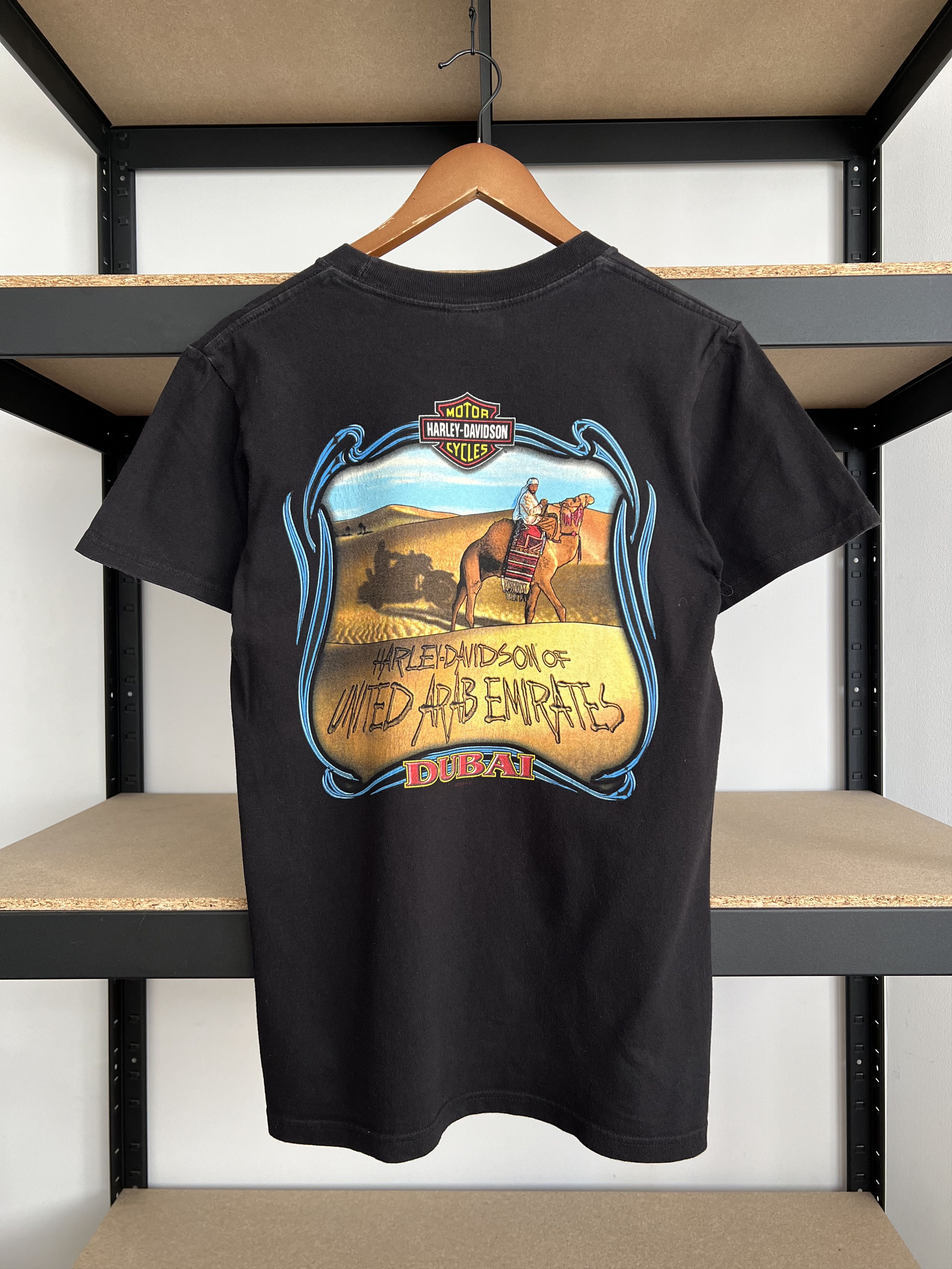Harley Davidson Vintage 2009 Harley Davidson Dubai Eagle Black T-shirt Size US S / EU 44-46 / 1 - 1 Thumbnail